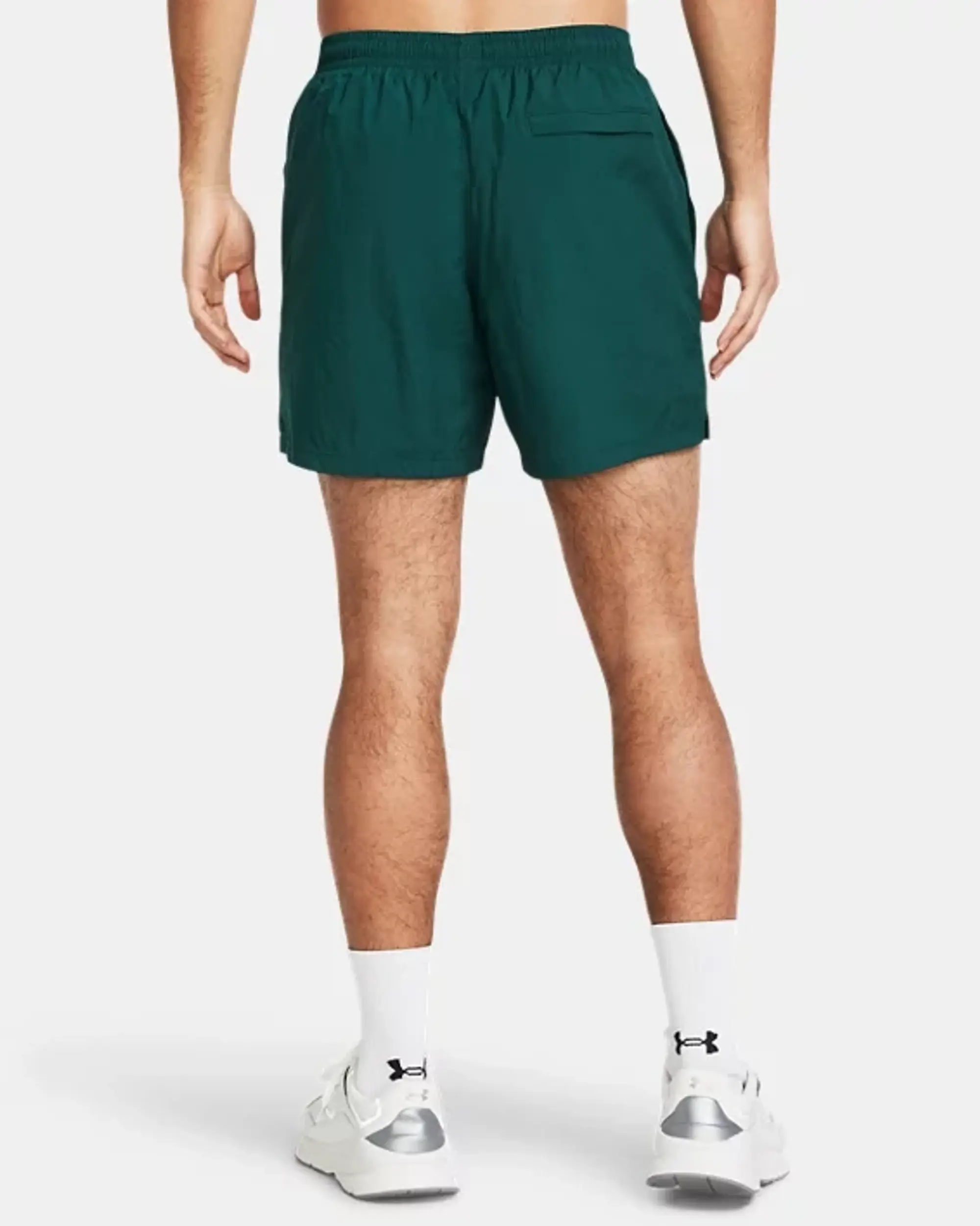 Men's  Under Armour  Crinkle Woven Volley Shorts Hydro Teal / White XL