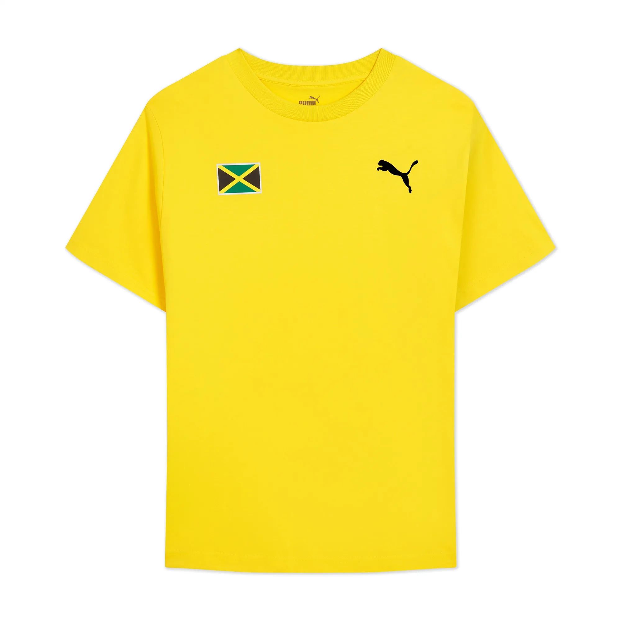 PUMA Village Wear Cotton T-Shirt Men, Starlight/Jamaica