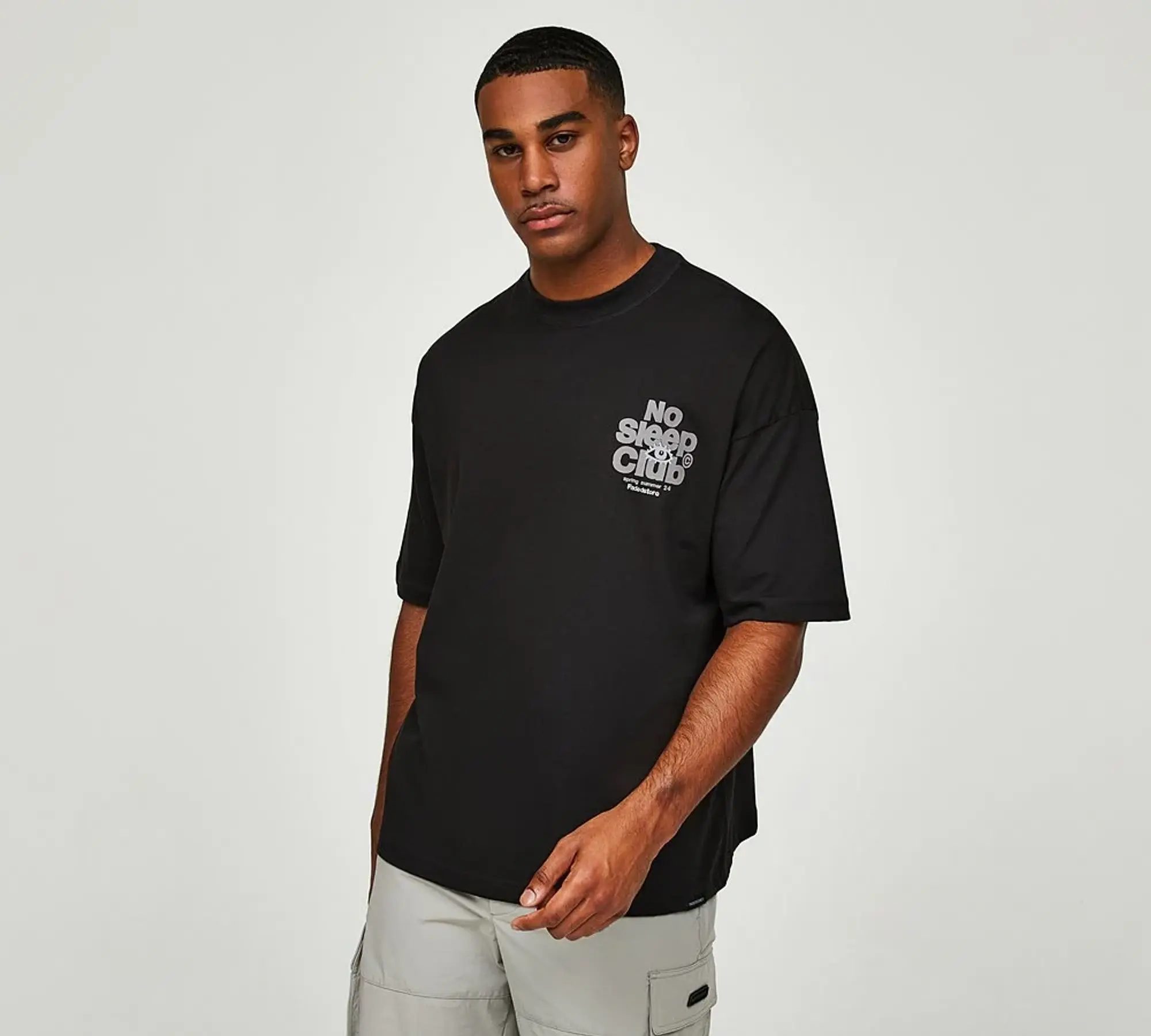 Faded Store No Sleep Club T-Shirt - Black - Size 2XL - Black
