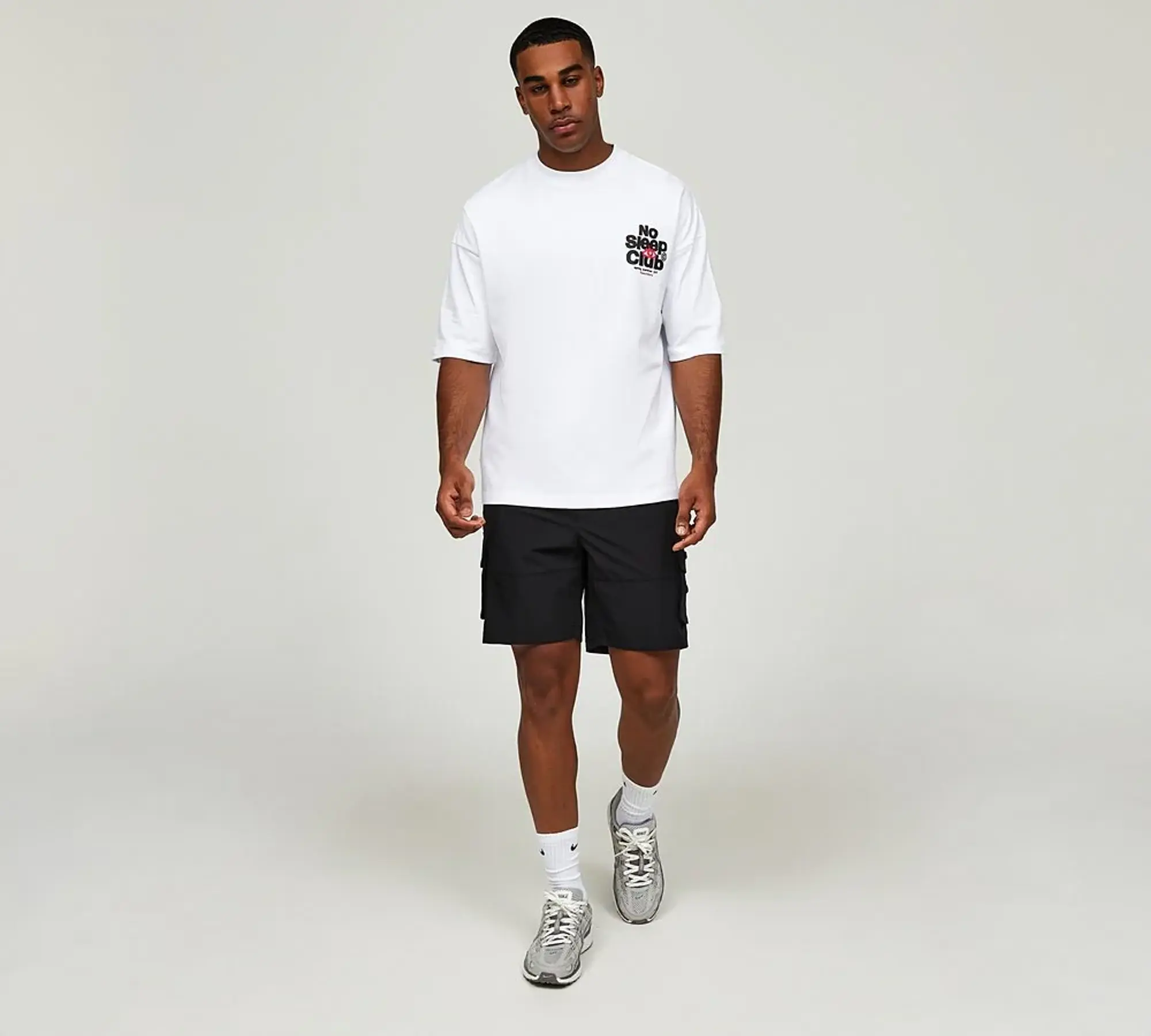 Faded Store No Sleep Club T-Shirt - White - Size M - White
