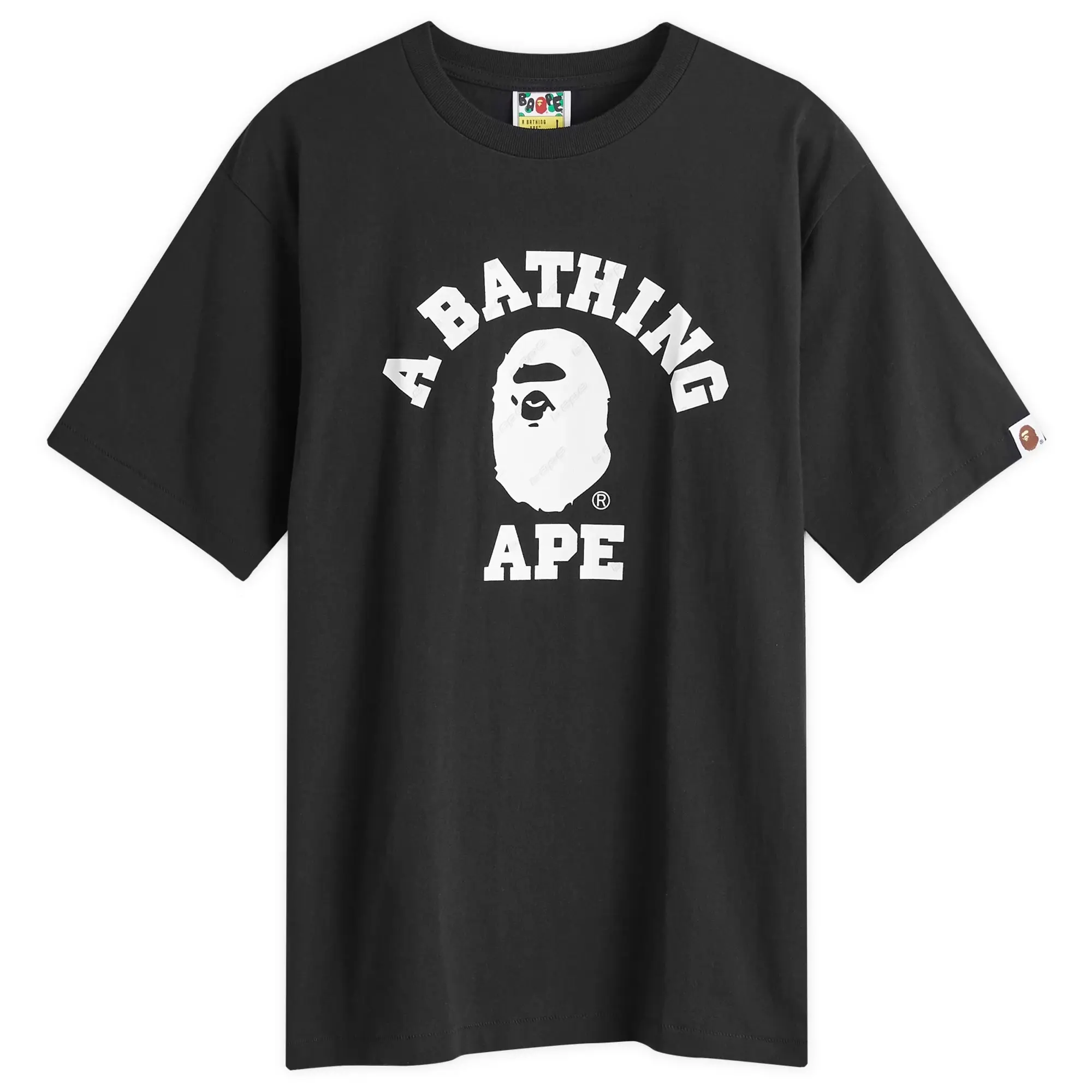 A Bathing Ape Men's Hexagram College T-Shirt Black