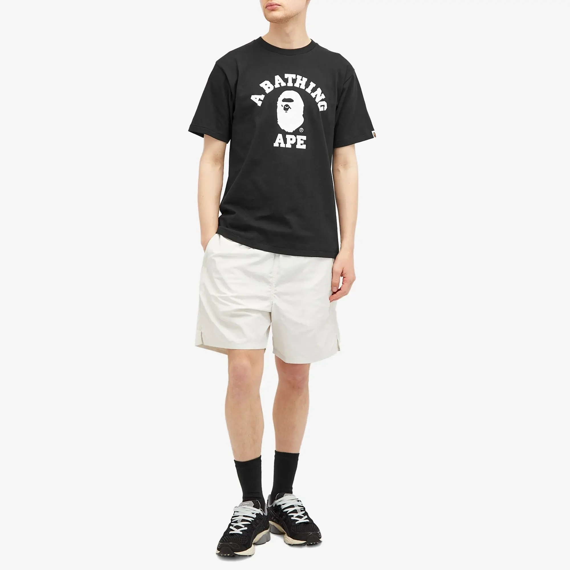 A Bathing Ape Men's Hexagram College T-Shirt Black