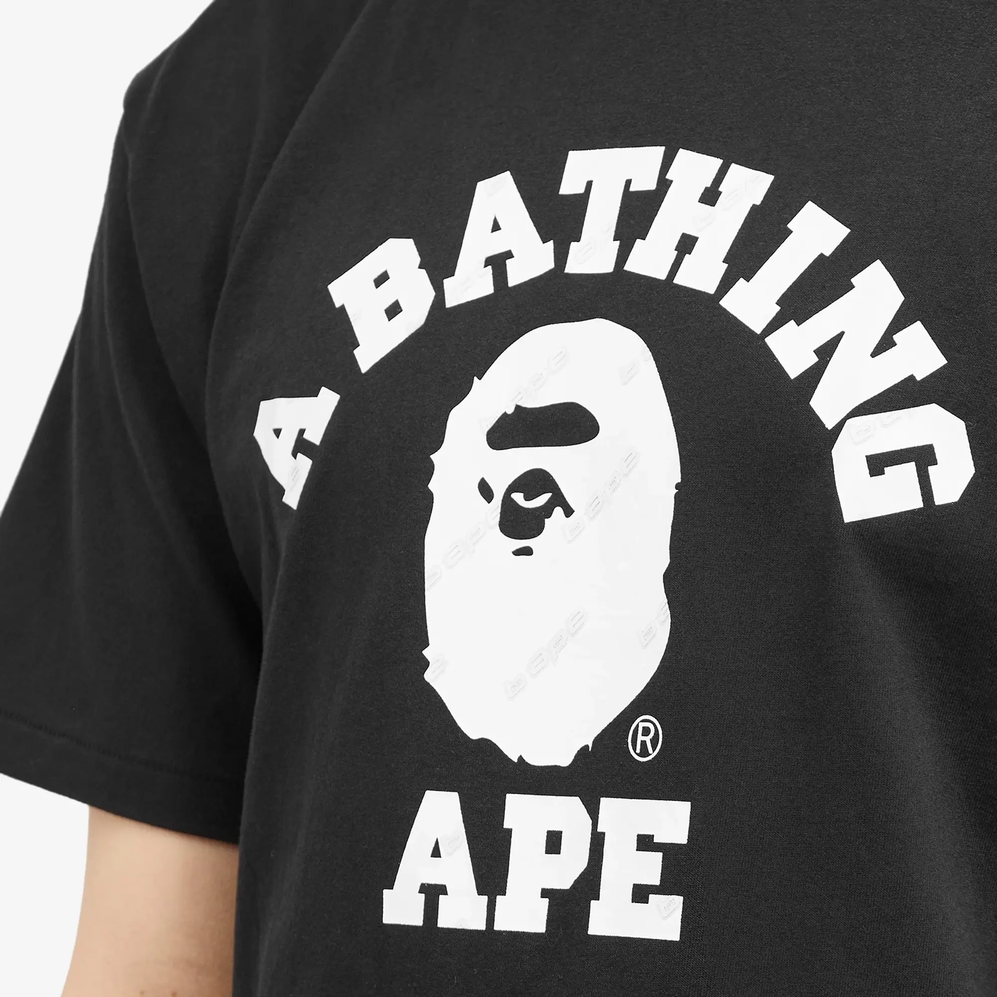 A Bathing Ape Men's Hexagram College T-Shirt Black