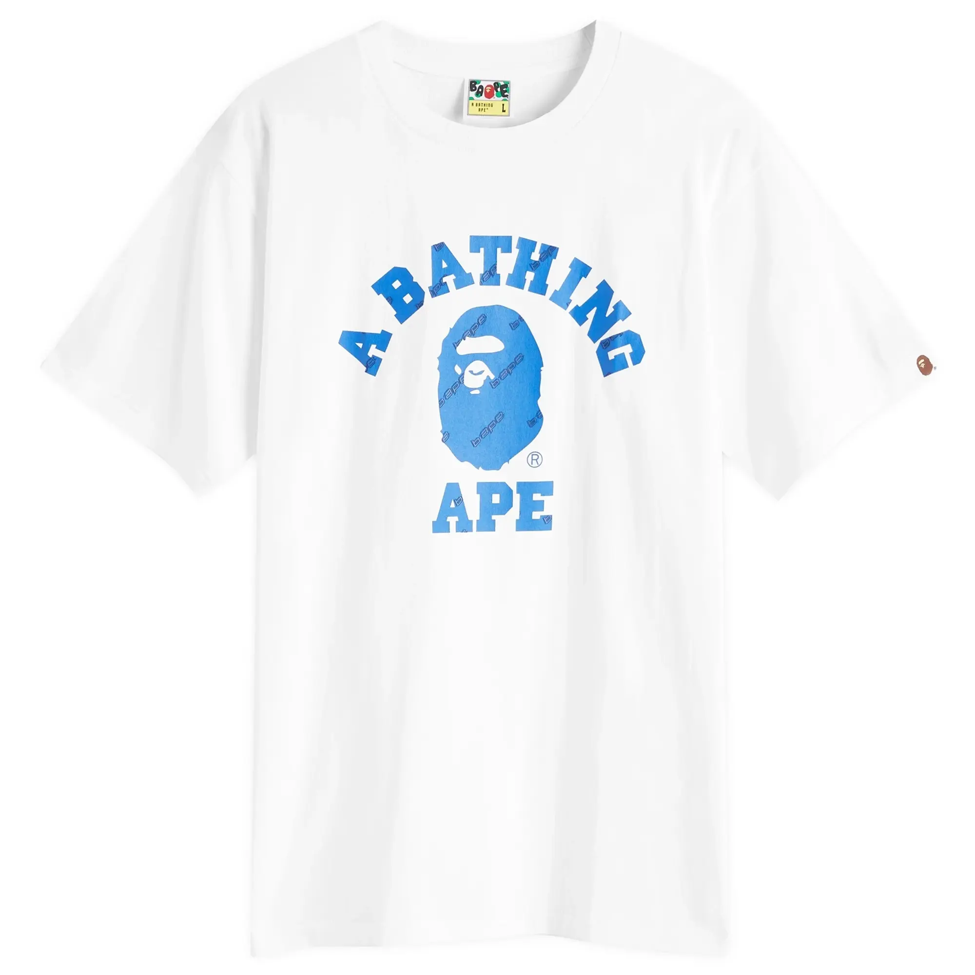 A Bathing Ape Men's Hexagram College T-Shirt White