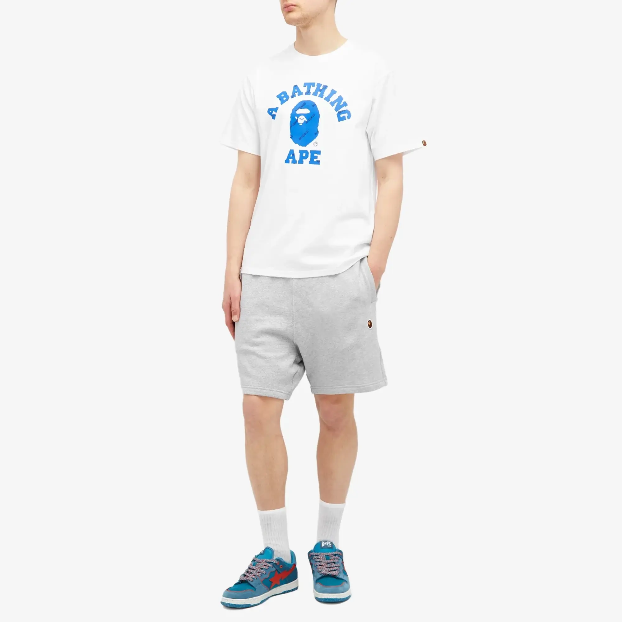 A Bathing Ape Men's Hexagram College T-Shirt White