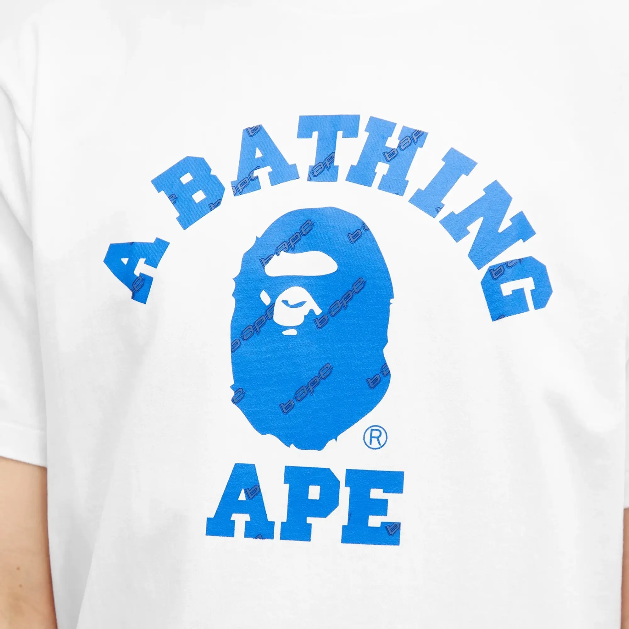 A Bathing Ape Men's Hexagram College T-Shirt White