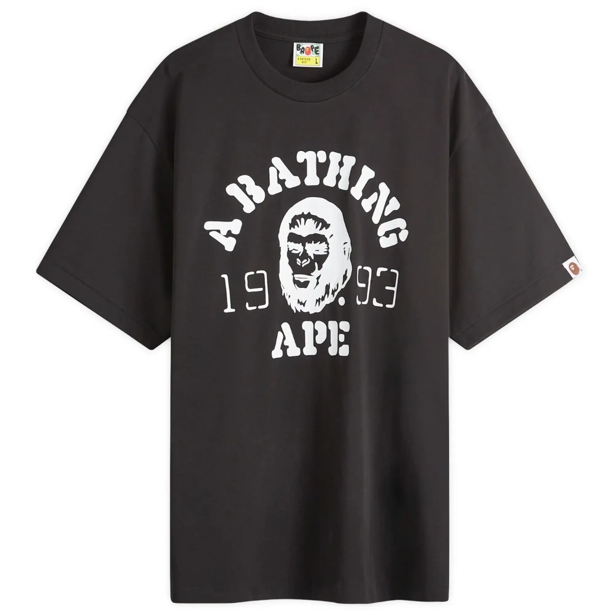 A Bathing Ape Men's OG Ape Head College T-Shirt Black