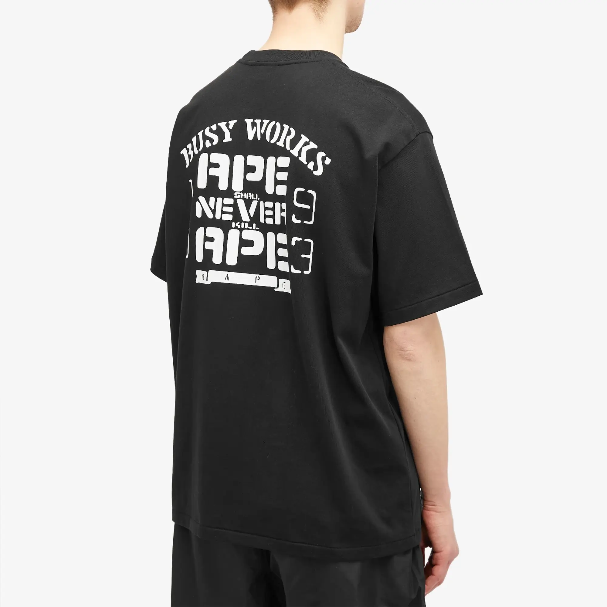 A Bathing Ape Men's OG Ape Head College T-Shirt Black