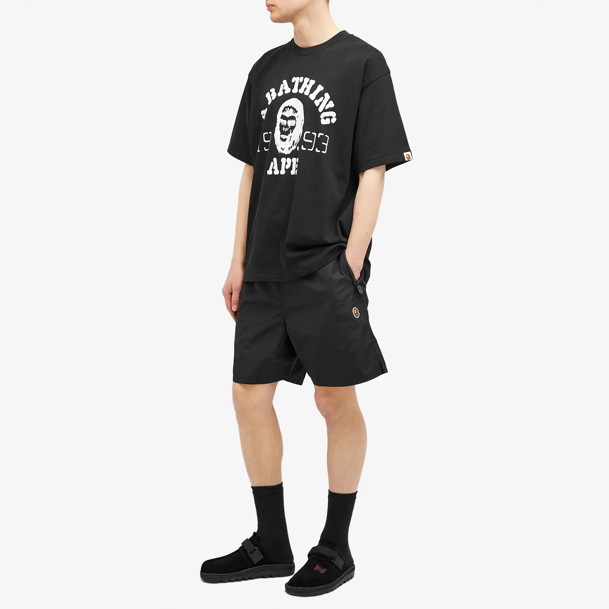 A Bathing Ape Men's OG Ape Head College T-Shirt Black