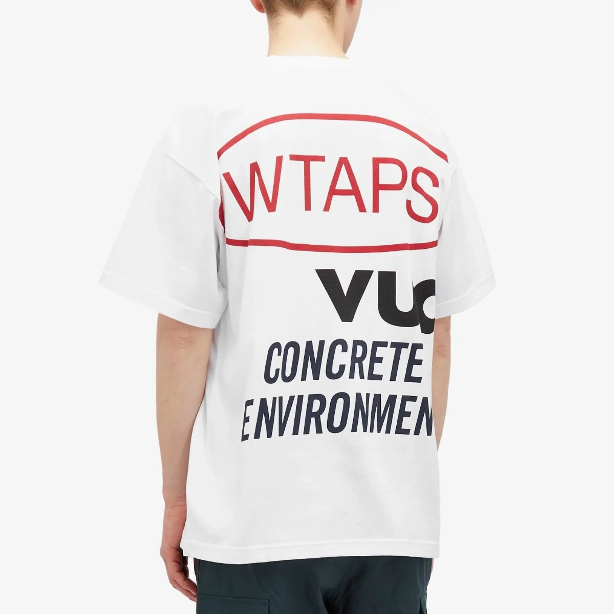 WTAPS Men's 24 Back Print Pocket T-Shirt White