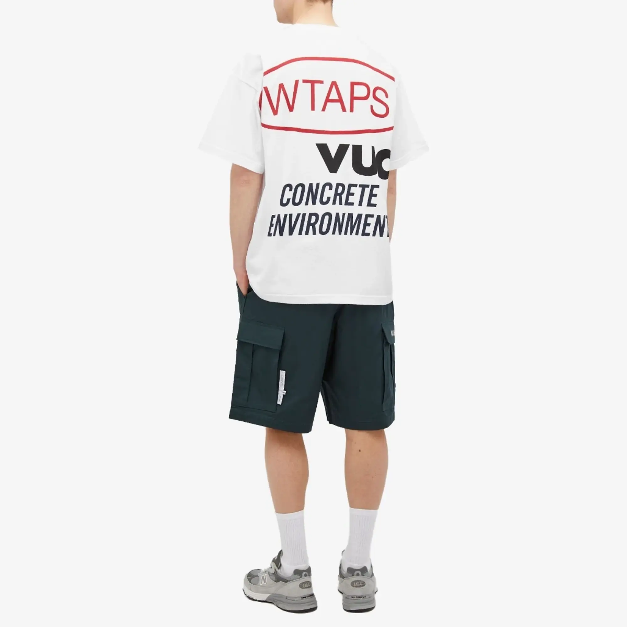 WTAPS Men's 24 Back Print Pocket T-Shirt White