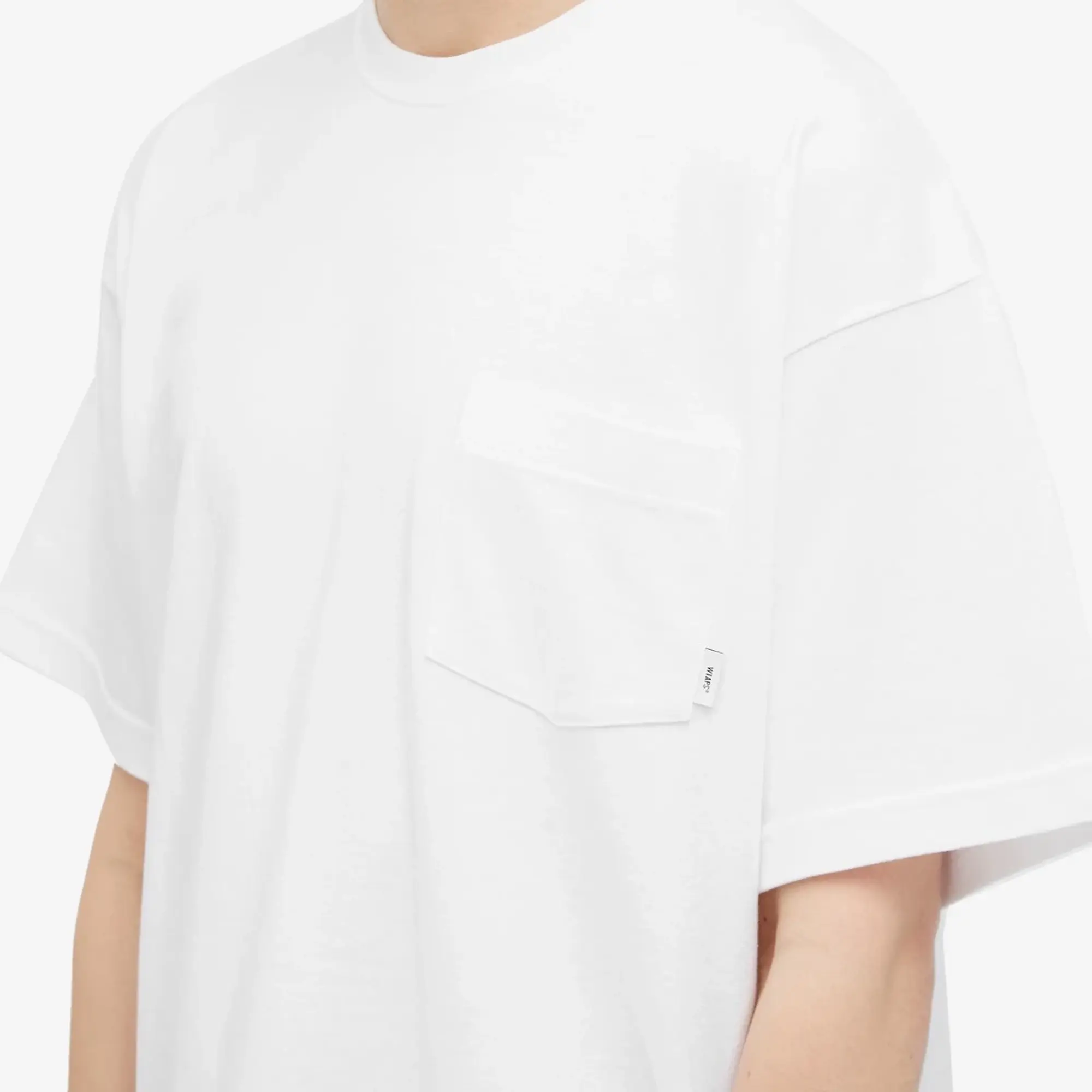 WTAPS Men's 24 Back Print Pocket T-Shirt White