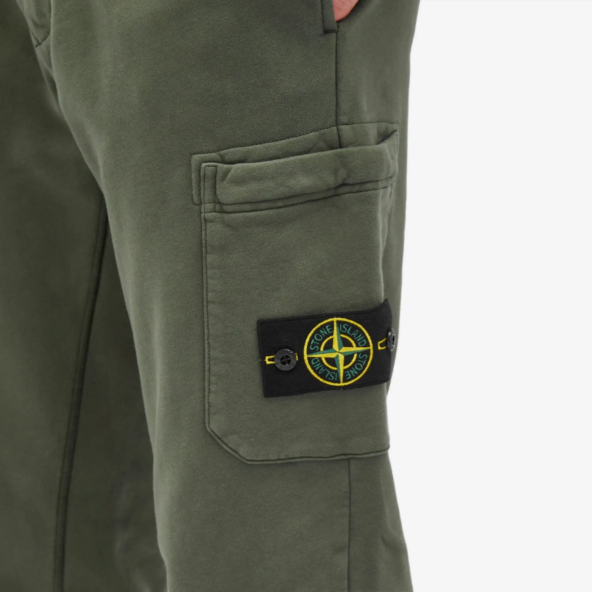 Stone Island Men's Cotton Fleece Garment Dyed Pocket Jogger Musk