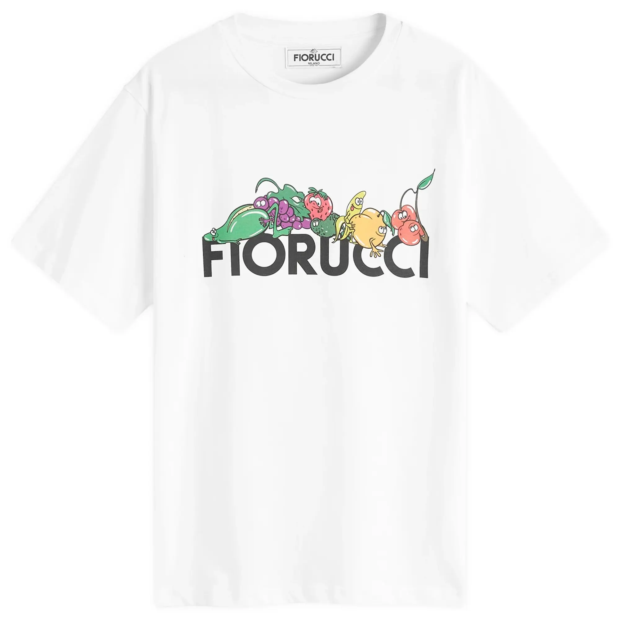 Fiorucci Women's Fruit Print Regular Fit T-Shirt White