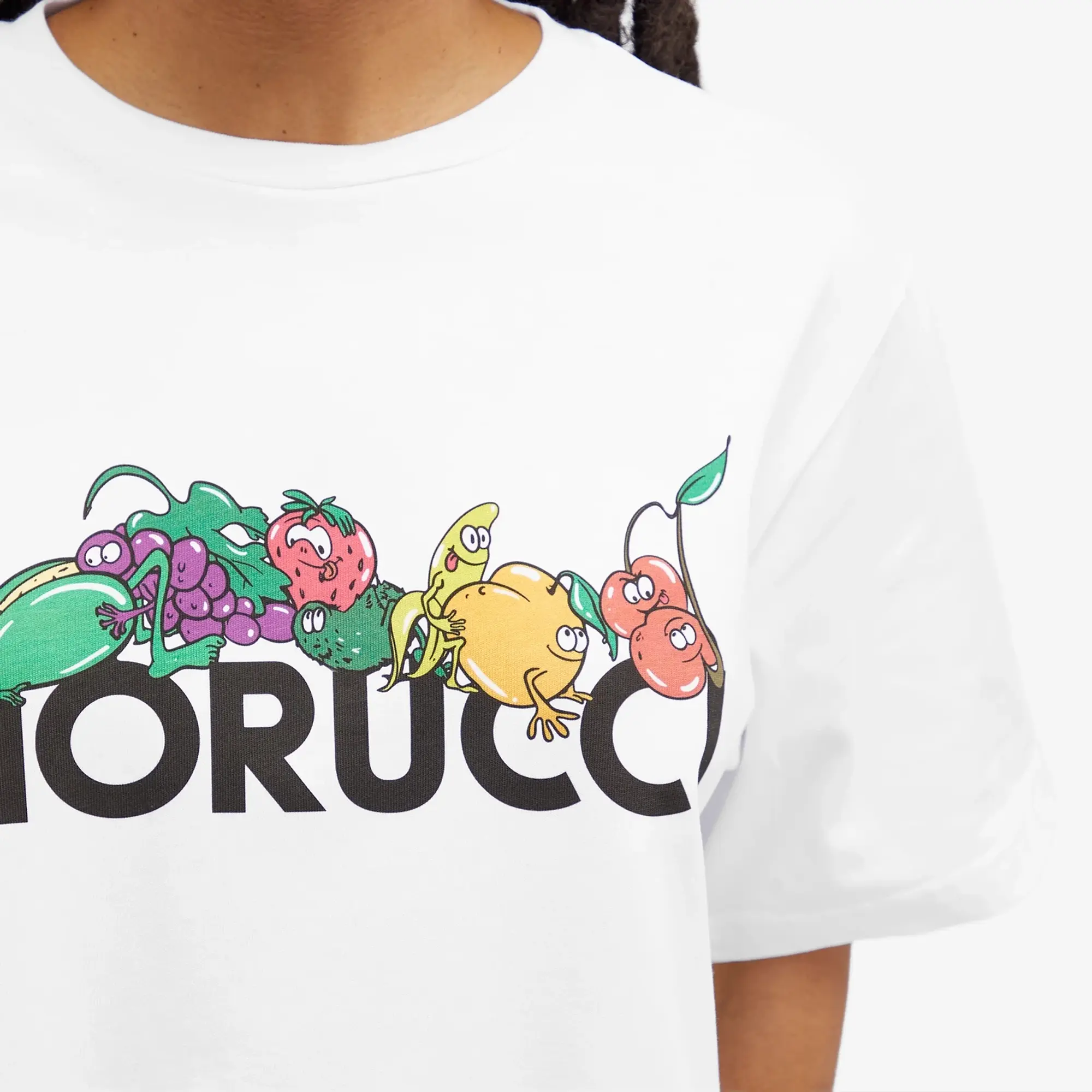 Fiorucci Women's Fruit Print Regular Fit T-Shirt White