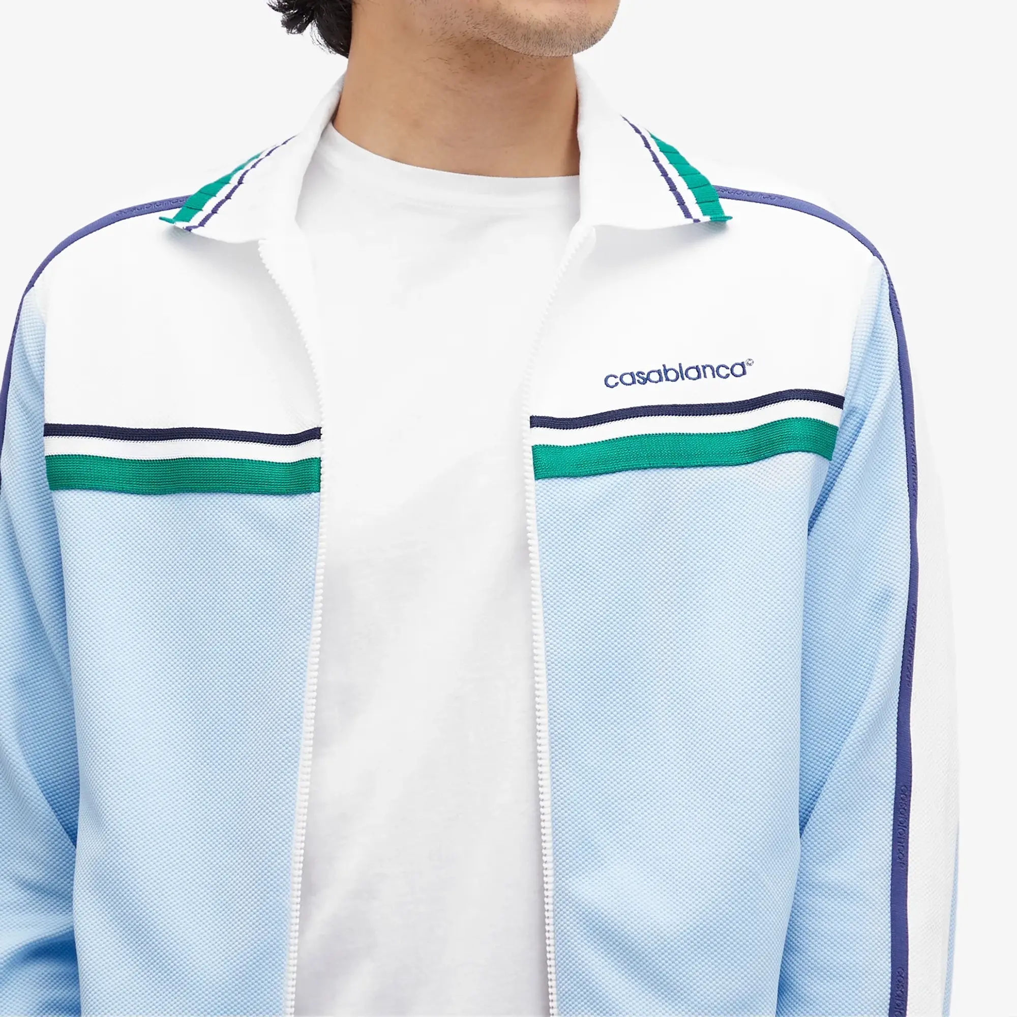 Crocs Casablanca Mens Contrast Yoke Track Jacket Men Track Jackets Blue
