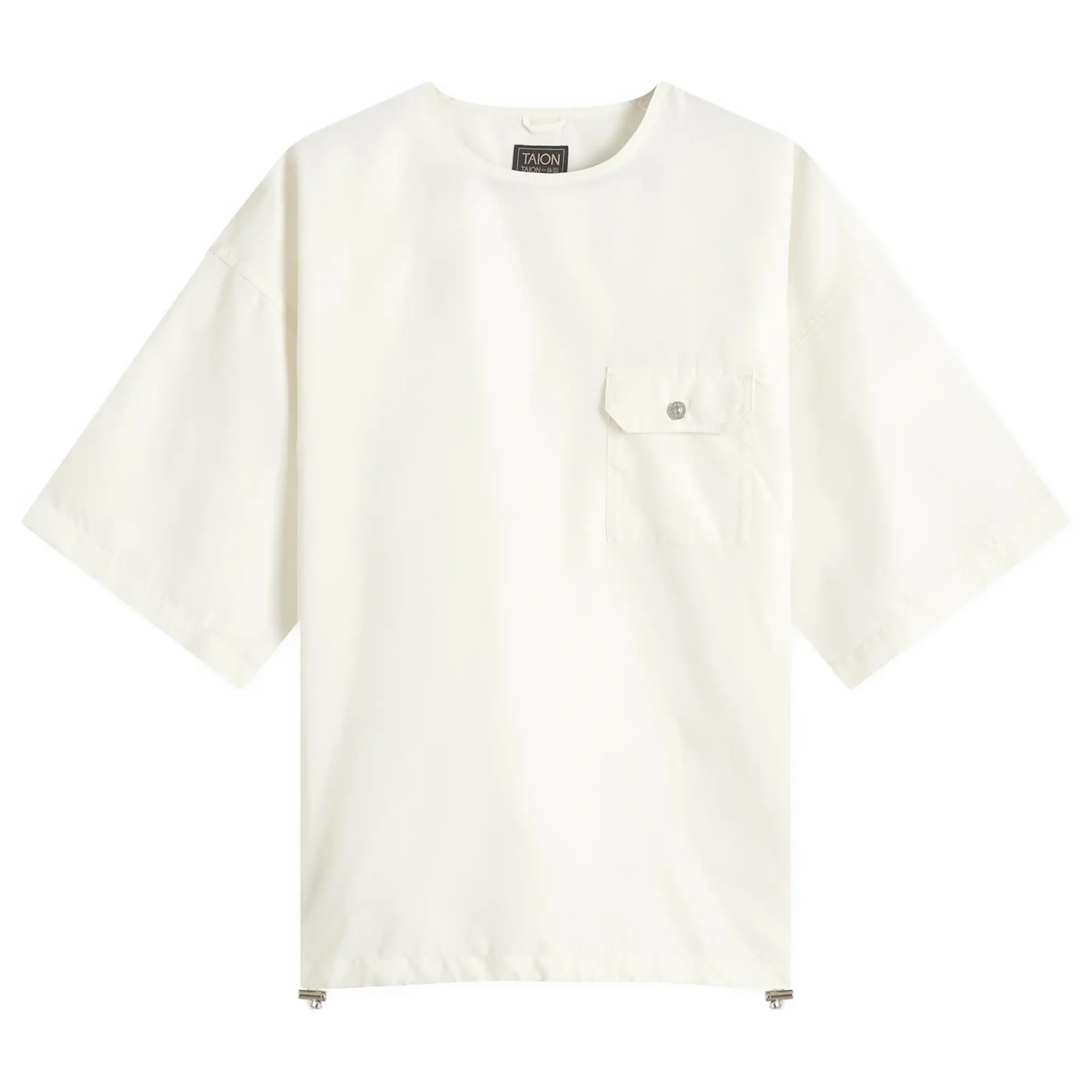 Taion Men's Military Half Sleeve T-Shirt Off White