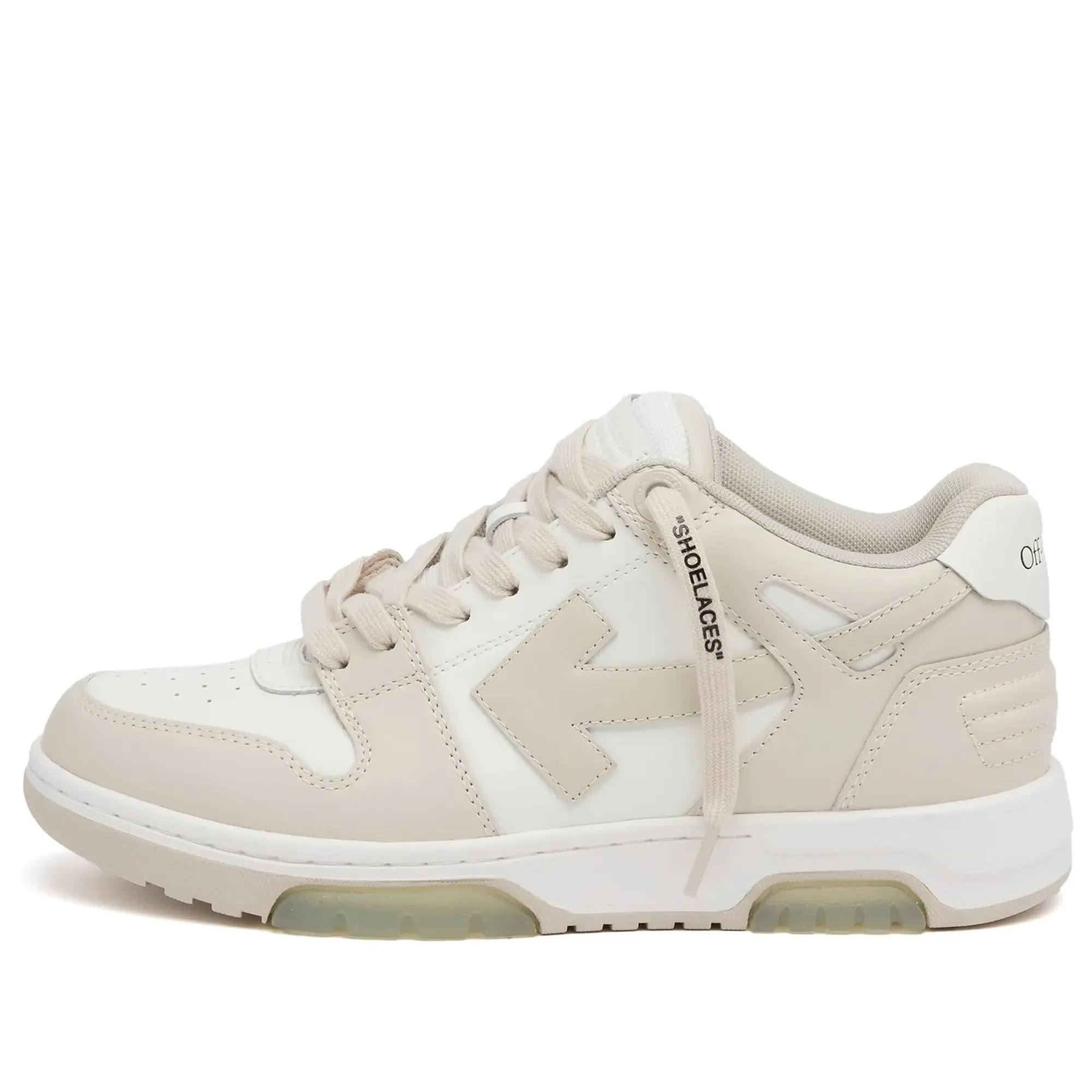 Off-White Women's Out Off Office Calf Leather Sneakers Beige