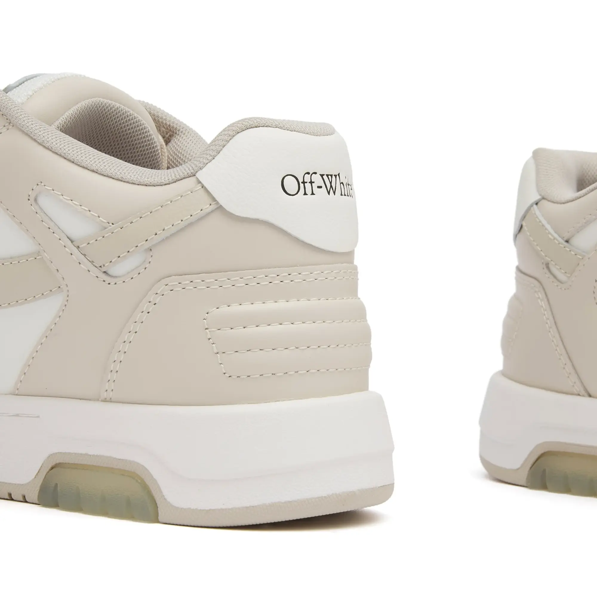 Off-White Women's Out Off Office Calf Leather Sneakers Beige