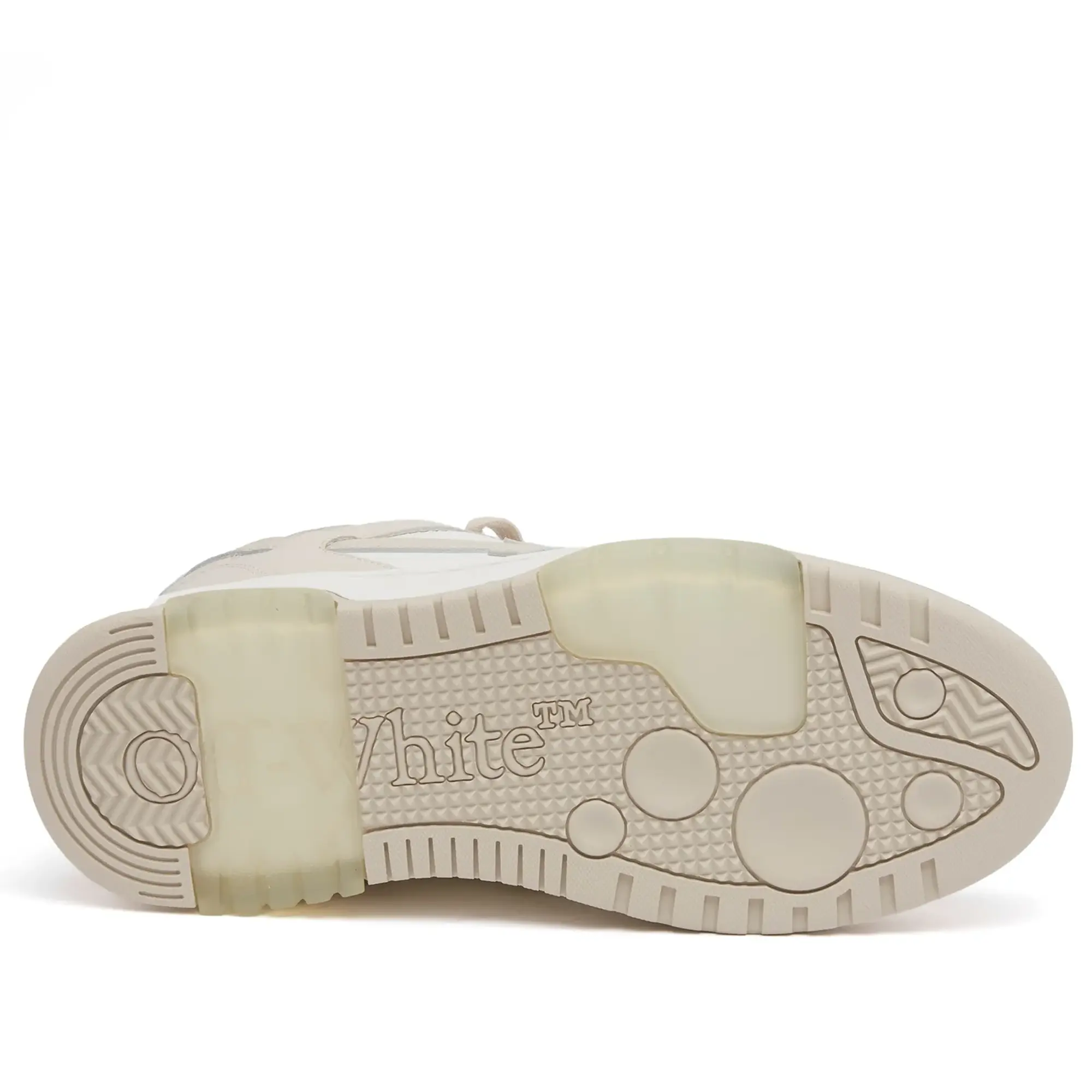 Off-White Women's Out Off Office Calf Leather Sneakers Beige