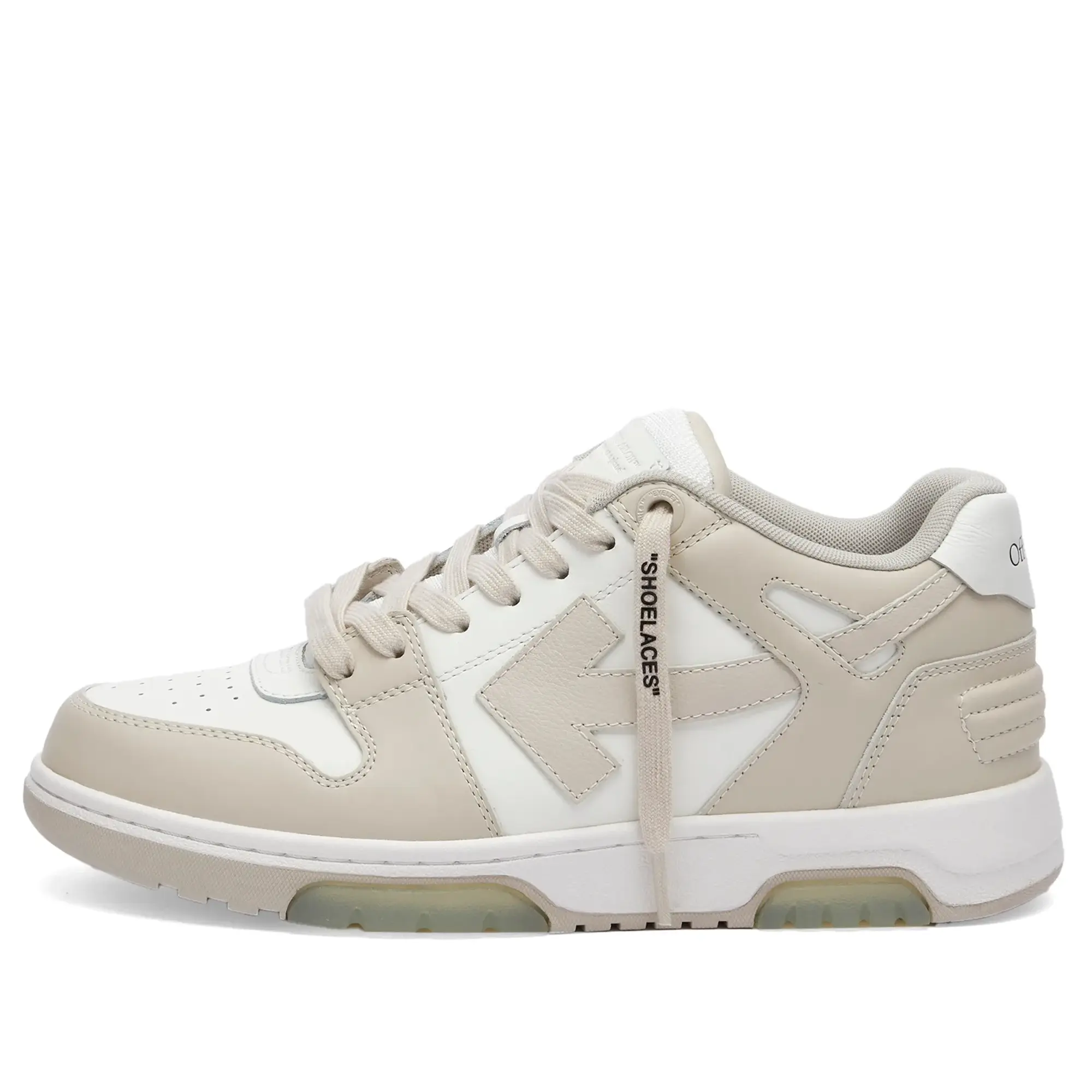 Off-White Women's Out Off Office Calf Leather Sneakers Beige
