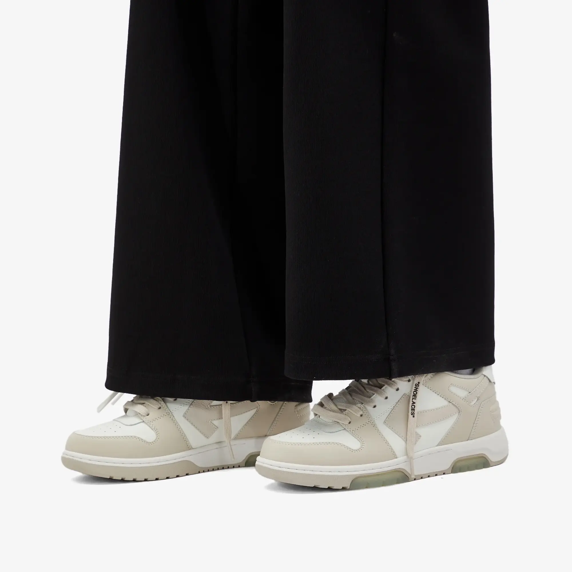 Off-White Women's Out Off Office Calf Leather Sneakers Beige