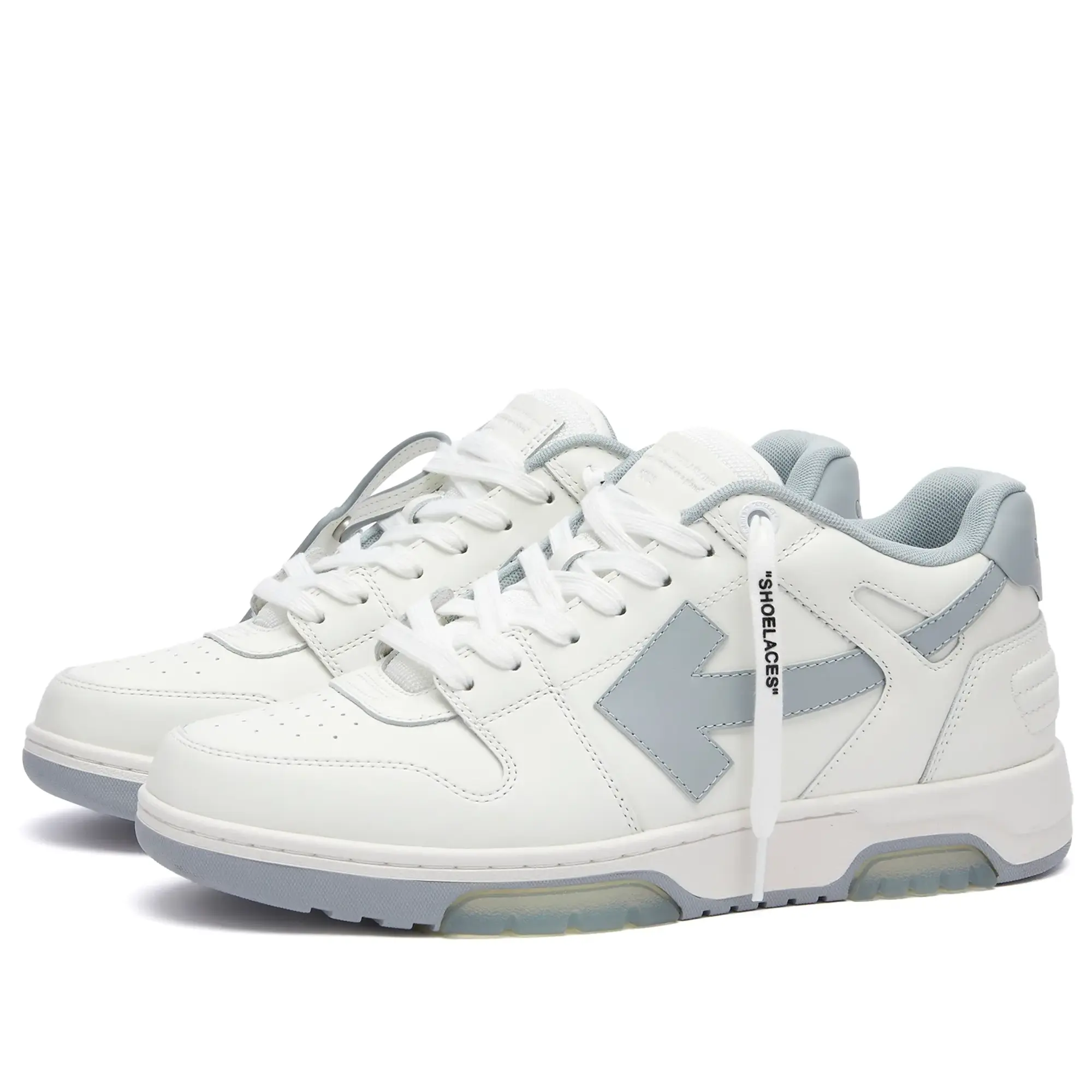 Off-White Men's Out Of Office Leather Sneaker White/Grey