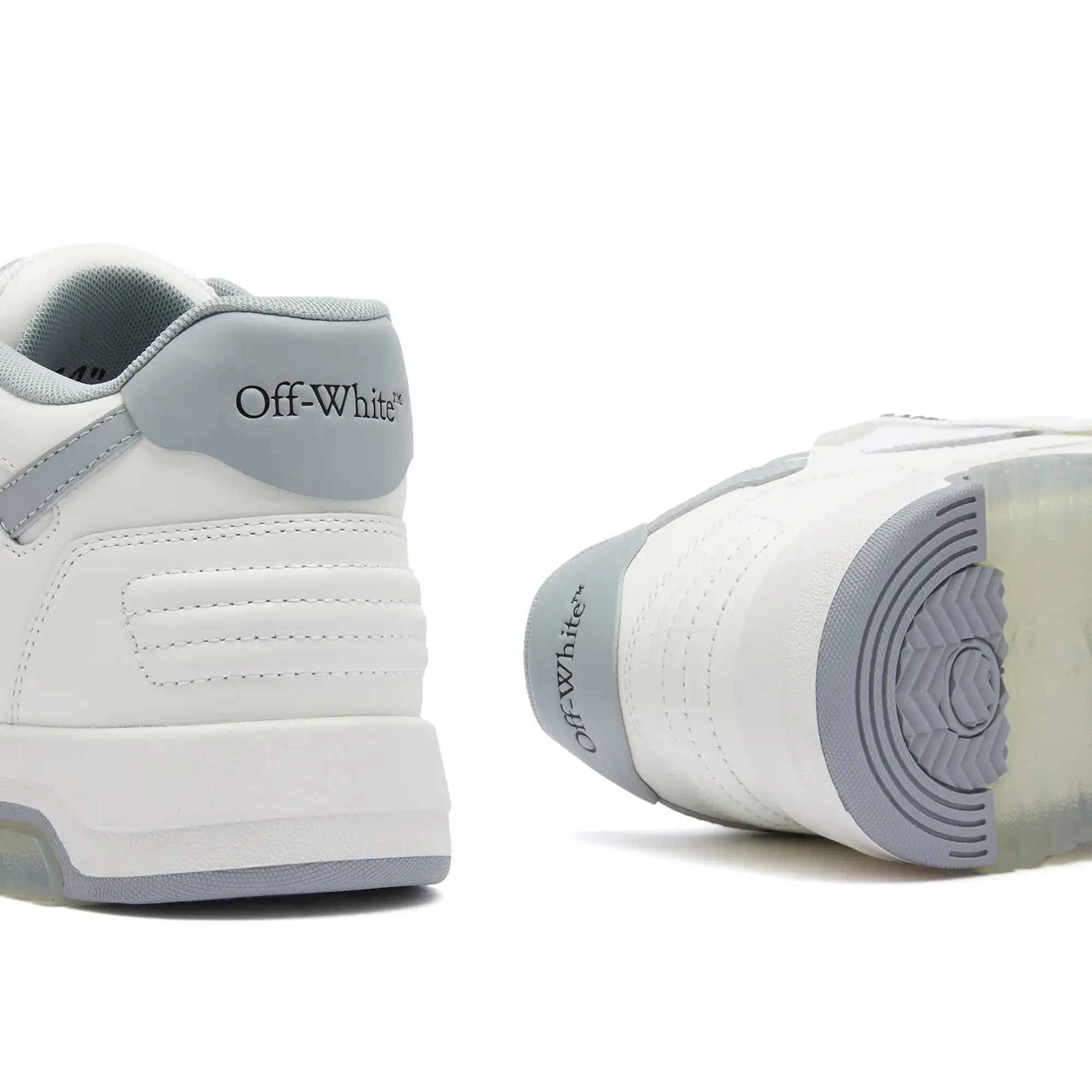 Off-White Men's Out Of Office Leather Sneaker White/Grey