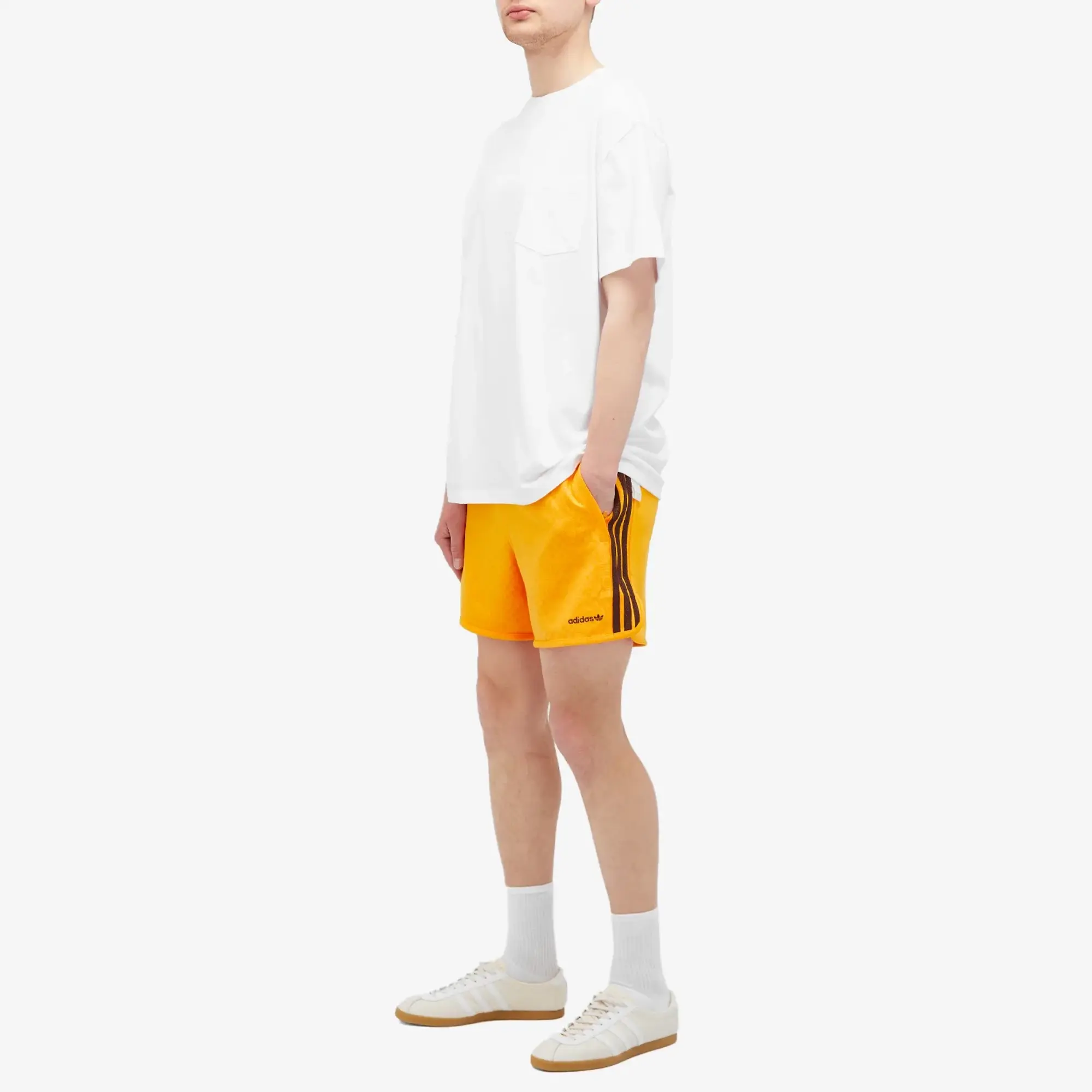 ショートパンツ adidas 80s 3S Sprinter Shorts Orange JC6514 Adidas Originals 80s Embossed 3 Stripes Sprinter Shorts