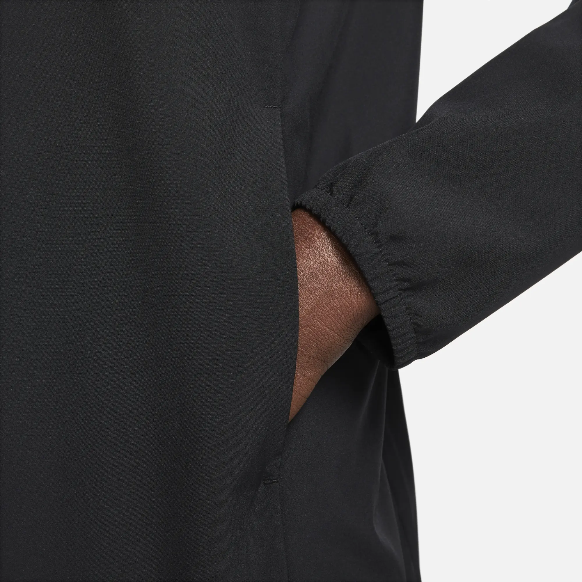 Men's Nike Form Train Woven Full Zip Jacket in Black/Silver