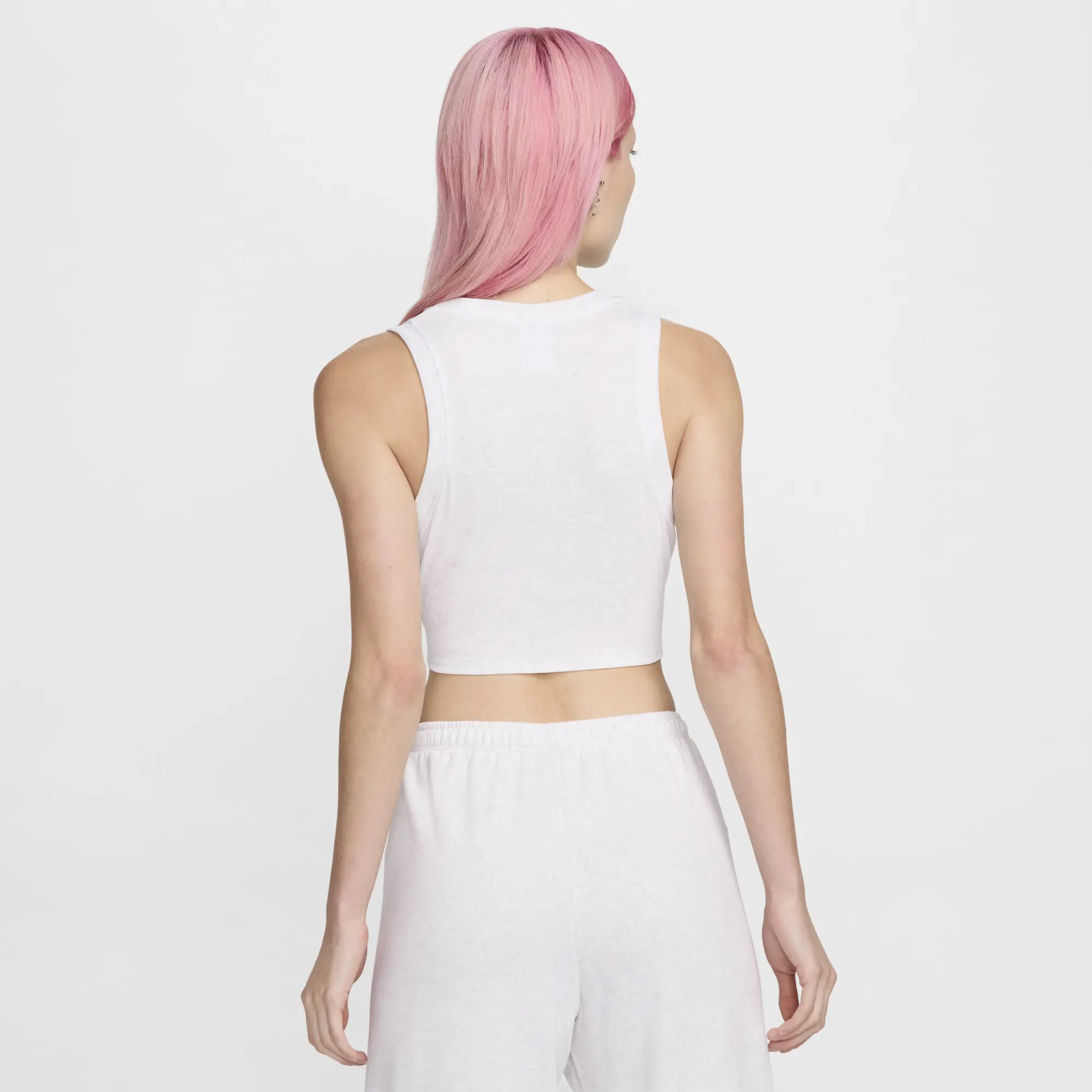 Nike Sportswear Chill Knit Women's Tight Cropped Mini-Rib Tank Top - Brown