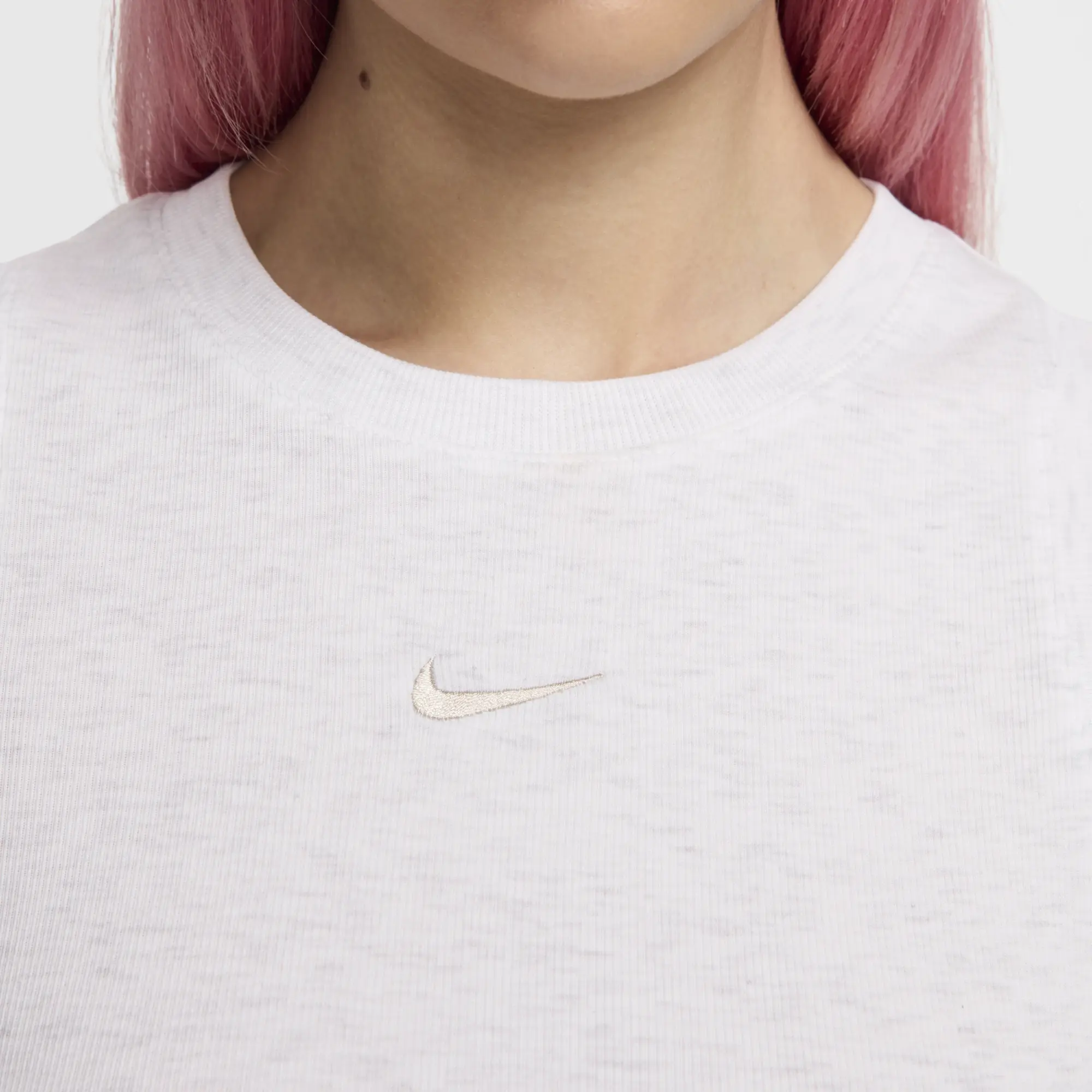 Nike Sportswear Chill Knit Women's Tight Cropped Mini-Rib Tank Top - Brown