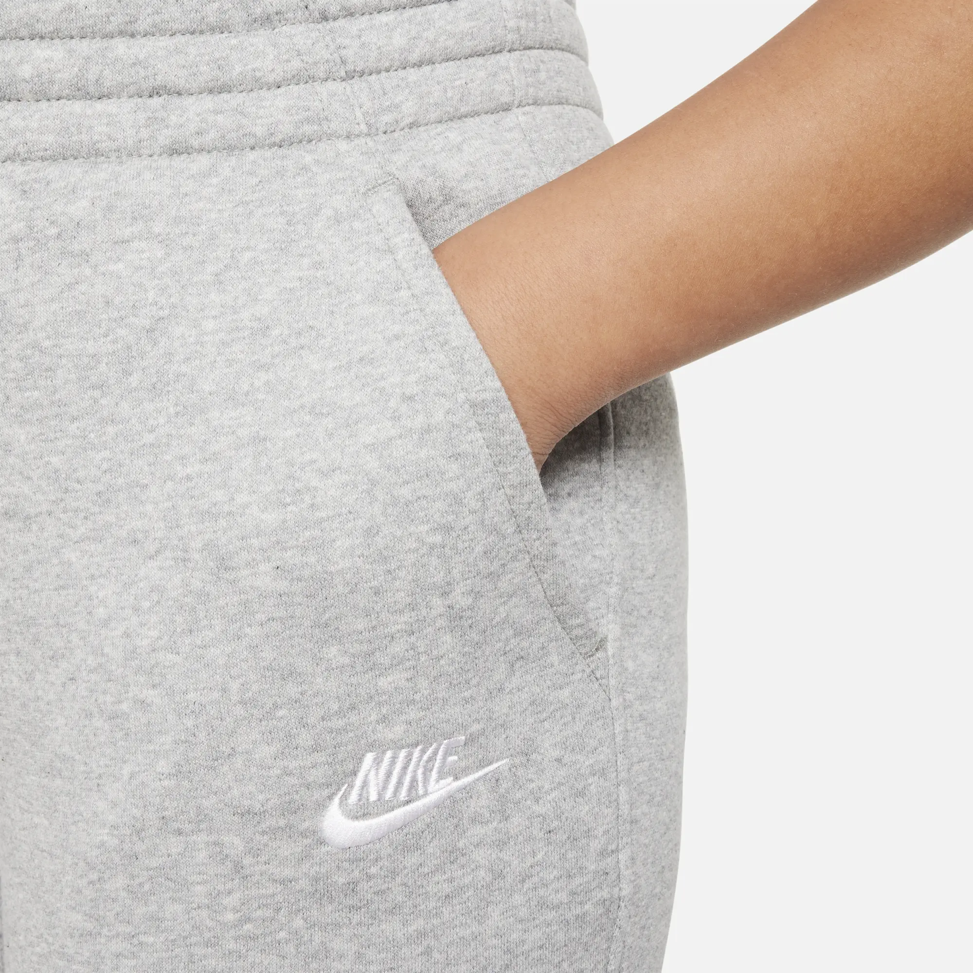 Nike Sportswear Club Fleece Older Kids' Joggers (Extended Size) - Grey - Fleece/Club Fleece