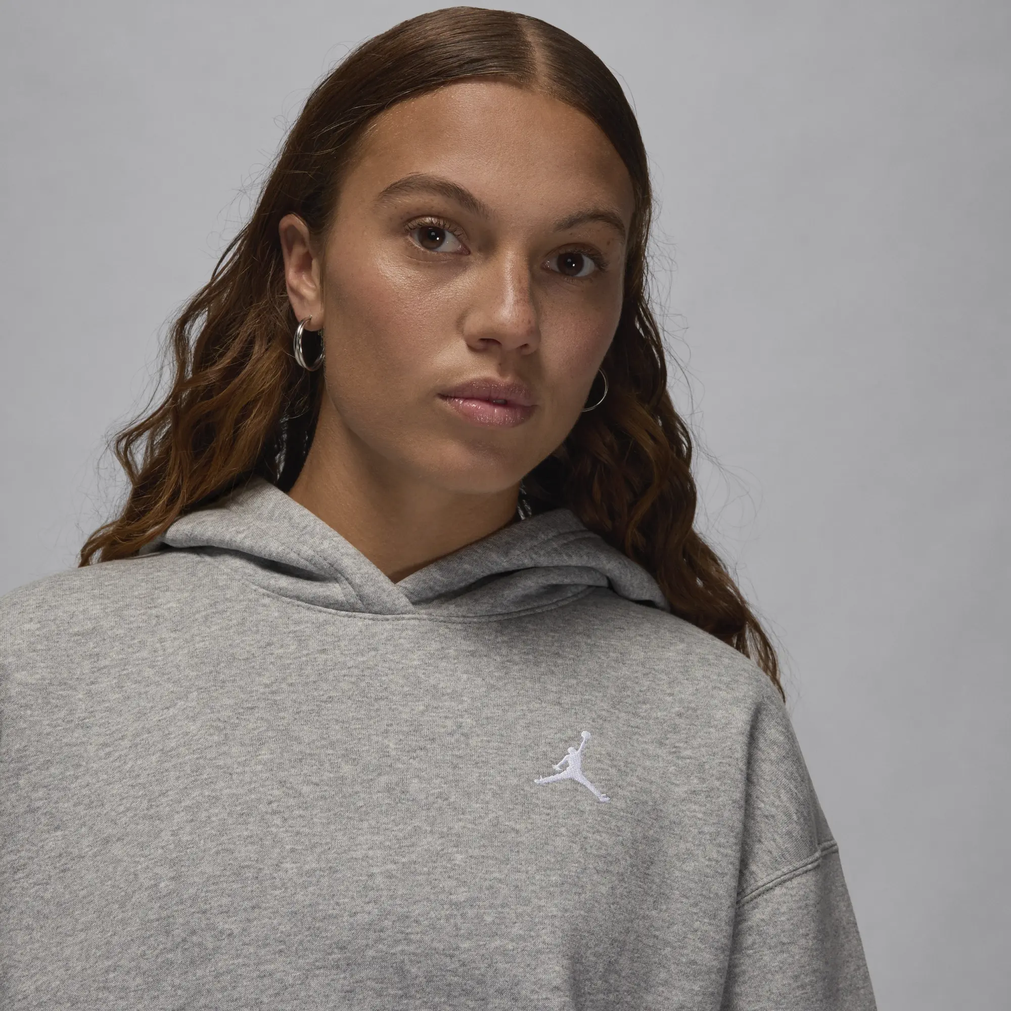 Nike Jordan Jordan Brooklyn Women Hoodies - Grey