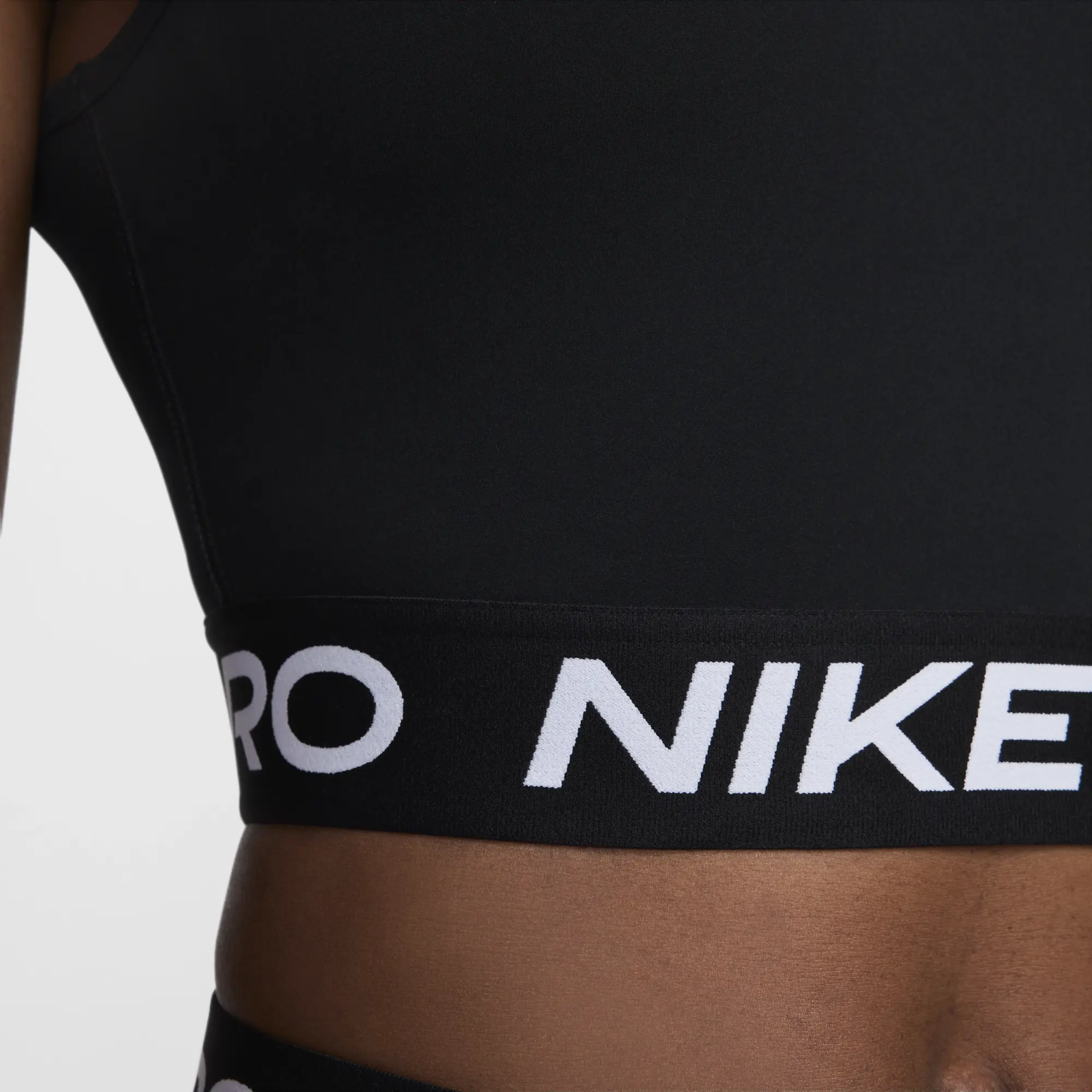 Nike Pro Women's Dri-FIT Cropped Tank Top - Black - Polyester/Elastane