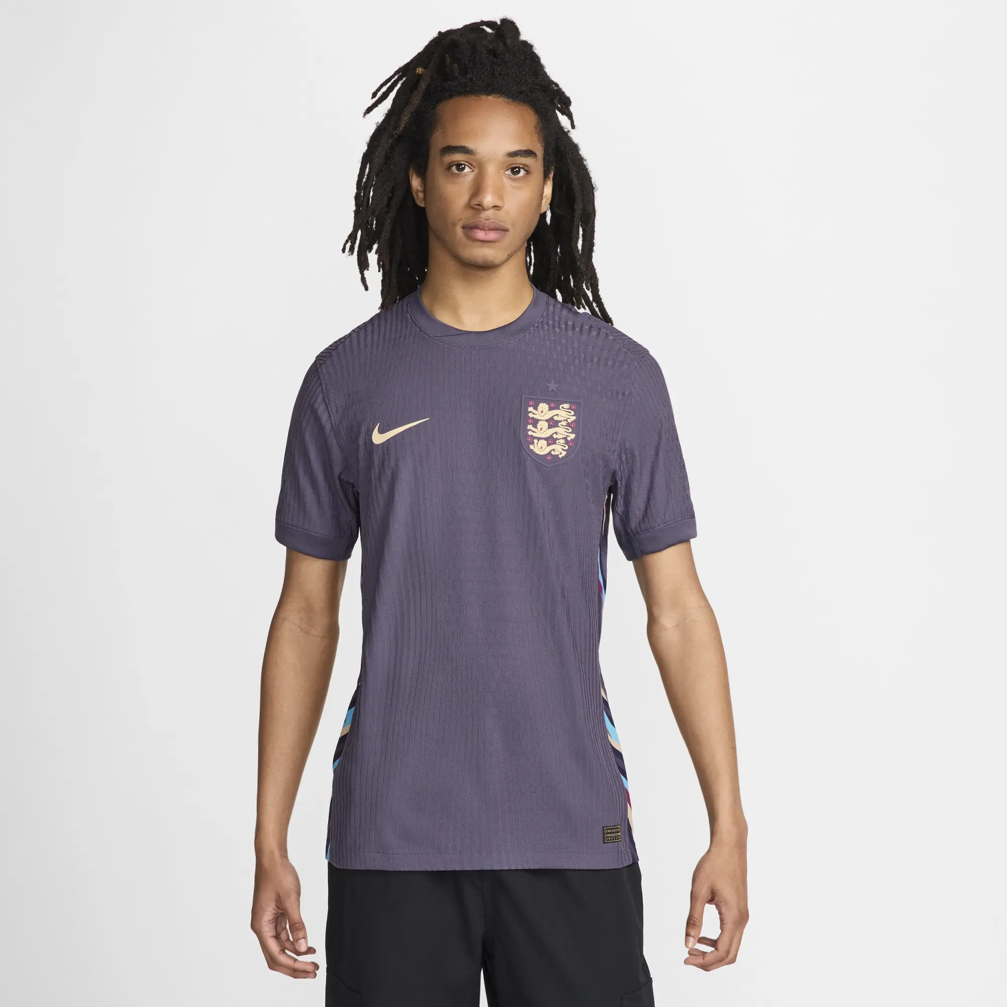 England (Men's Team) 2024/25 Match Away Men's Nike Dri-FIT ADV Football Authentic Shirt - Purple - Polyester