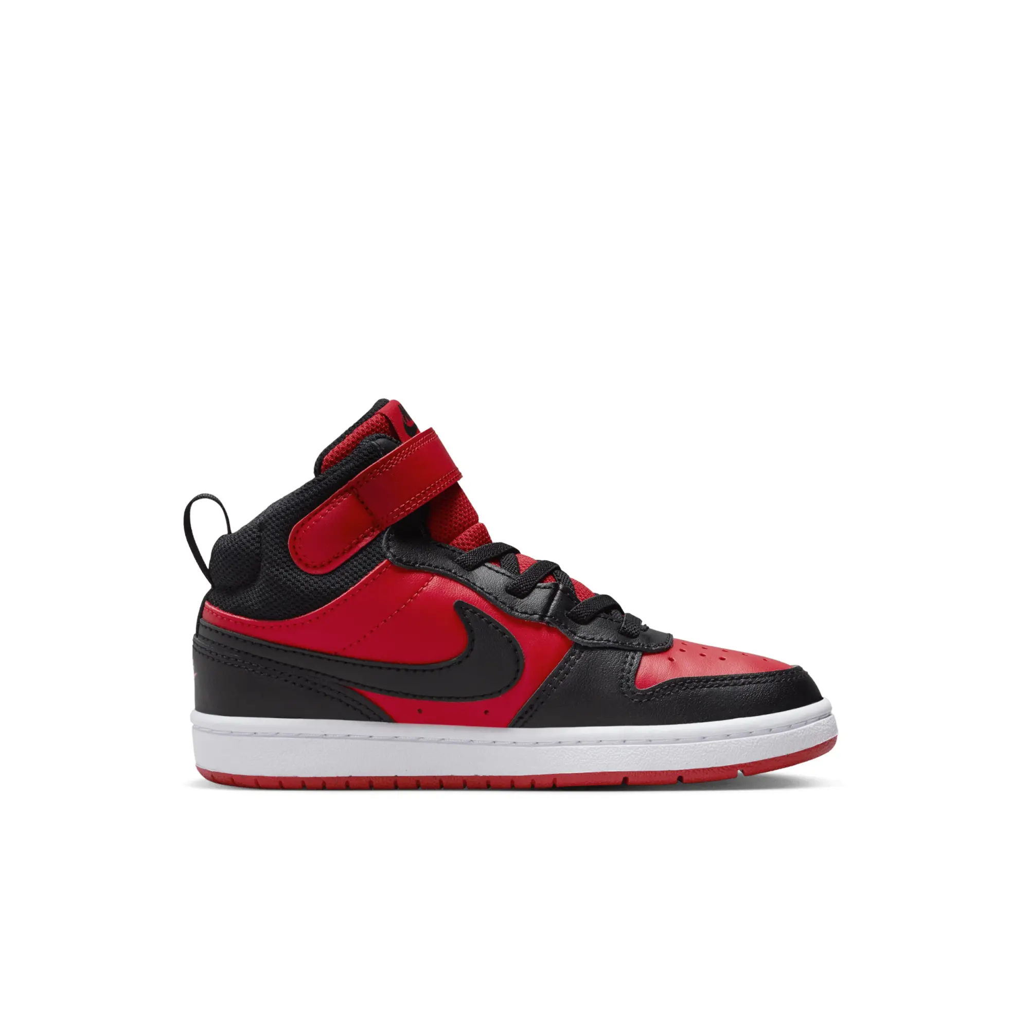 Nike red multi court borough mid 2 Boys Junior trainers