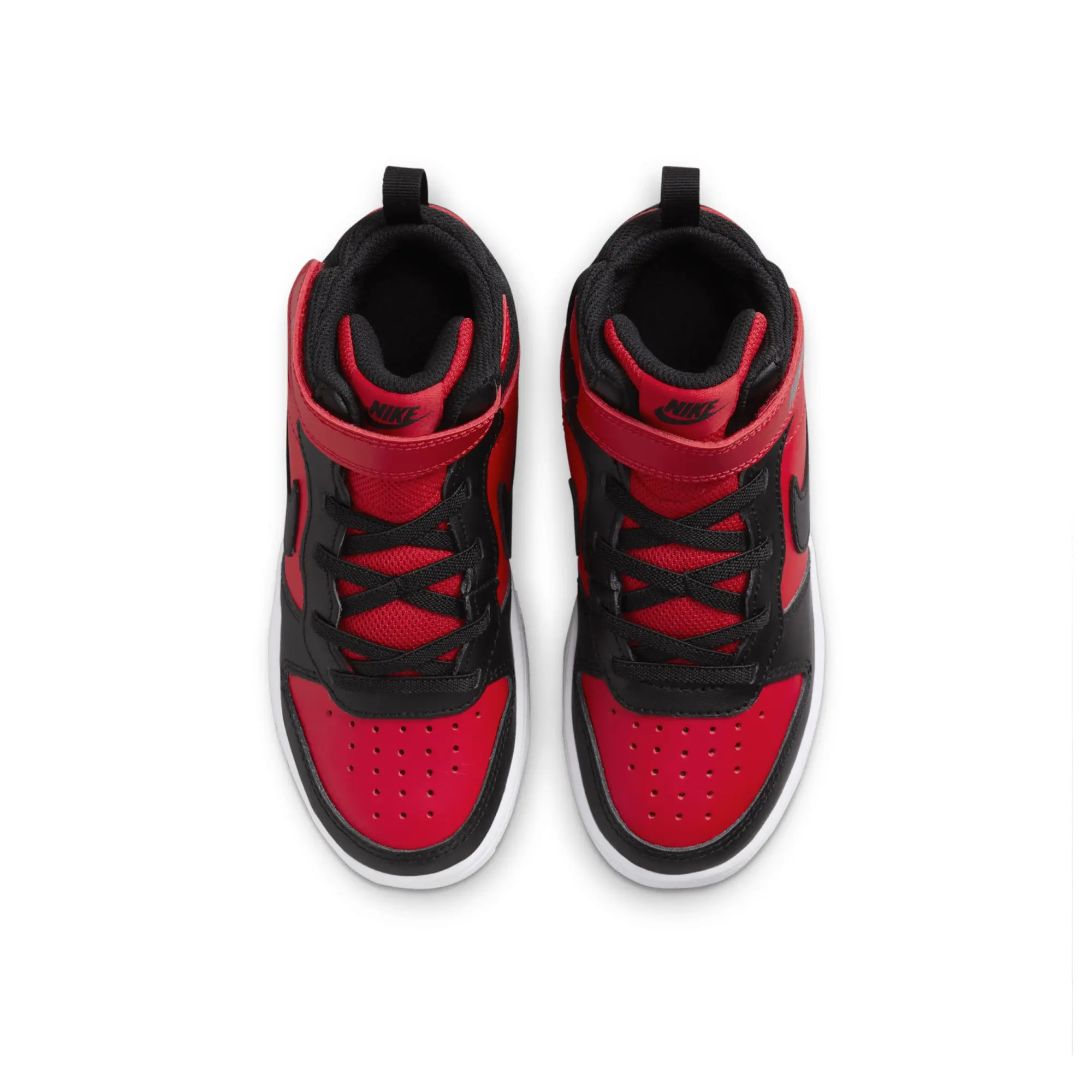Nike red multi court borough mid 2 Boys Junior trainers