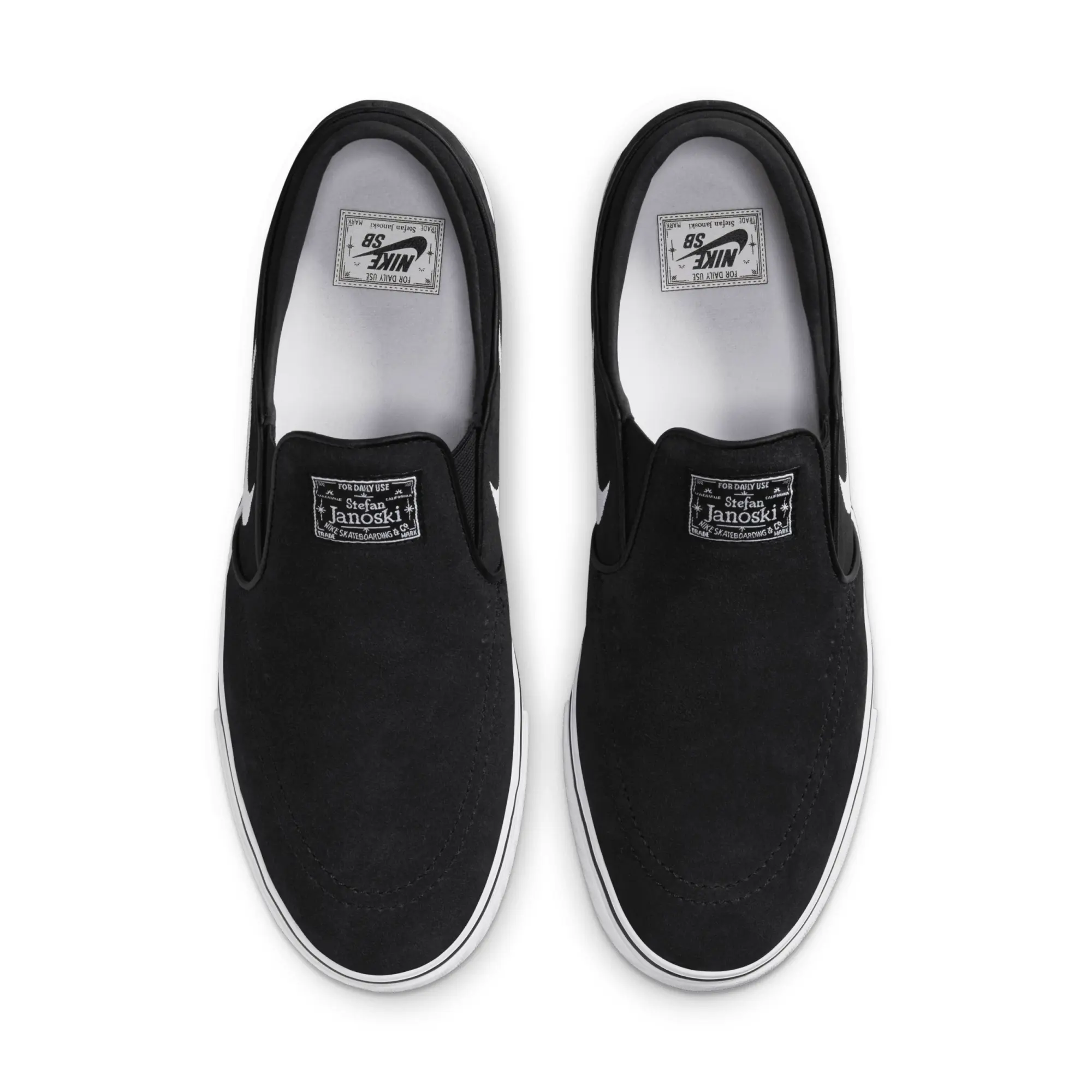 Nike SB Janoski+ Slip Skate Shoes - Black