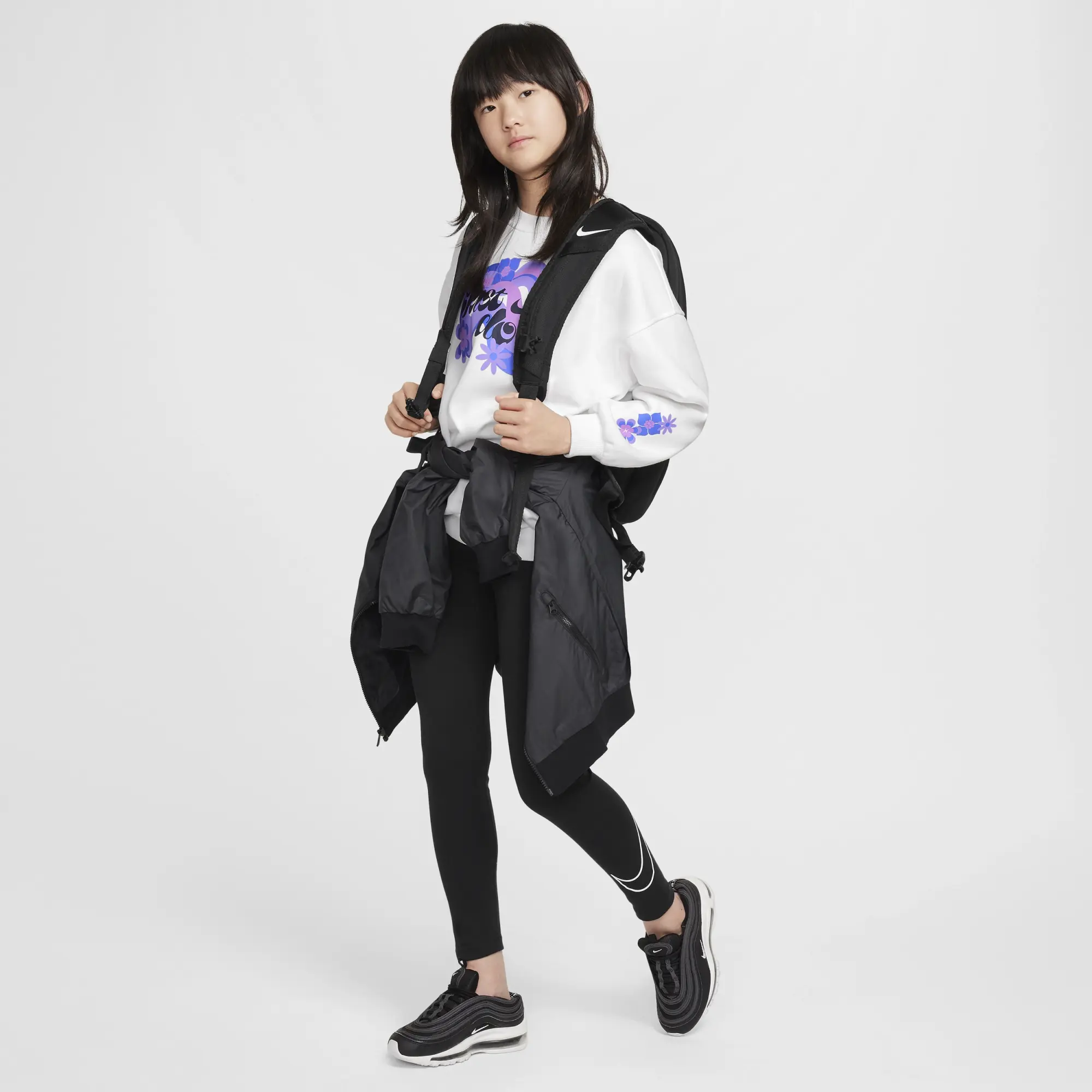 Nike Older Kids Classic Leggings in Black/White