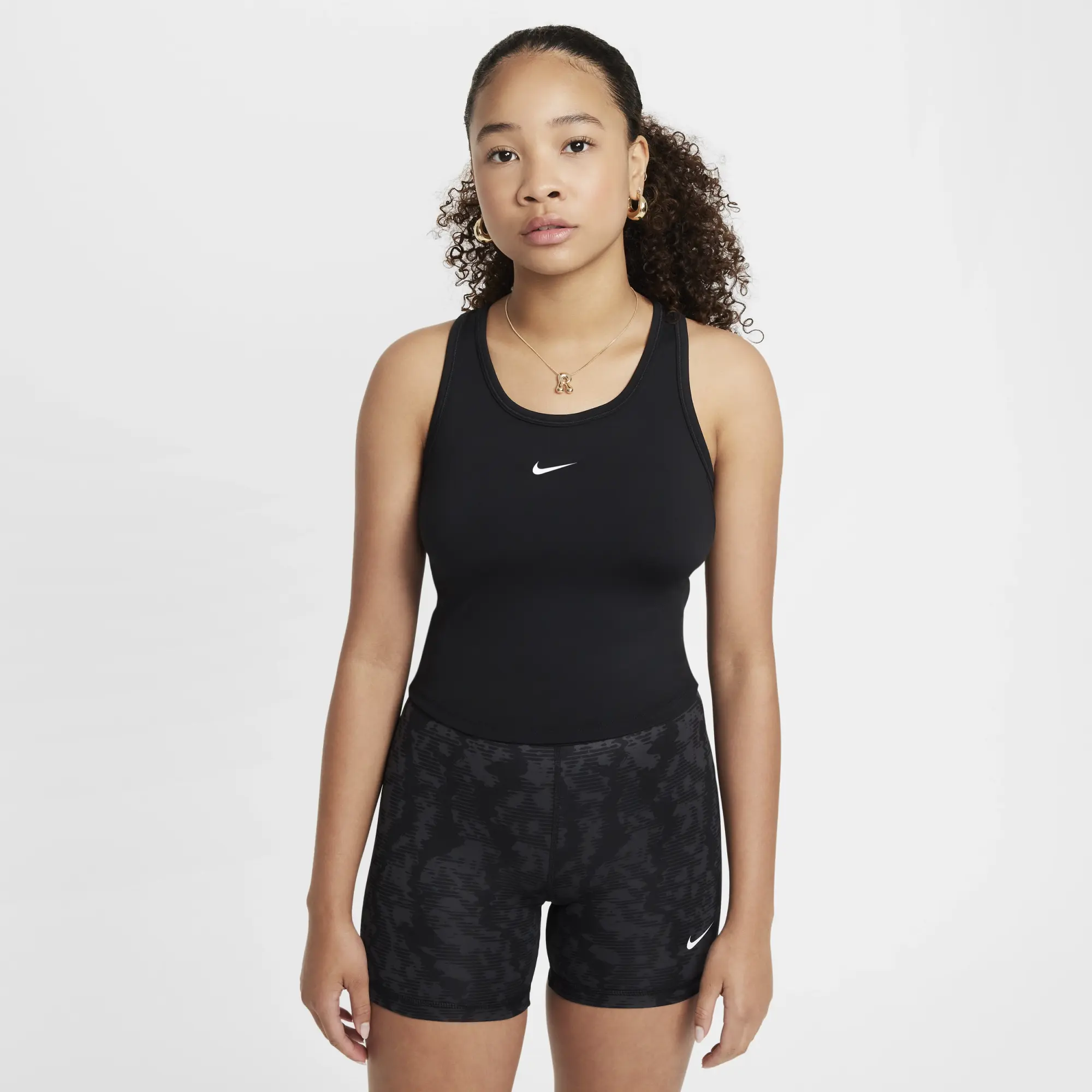 Nike One Fitted Older Kids' (Girls') Dri-FIT Tank Top - Black