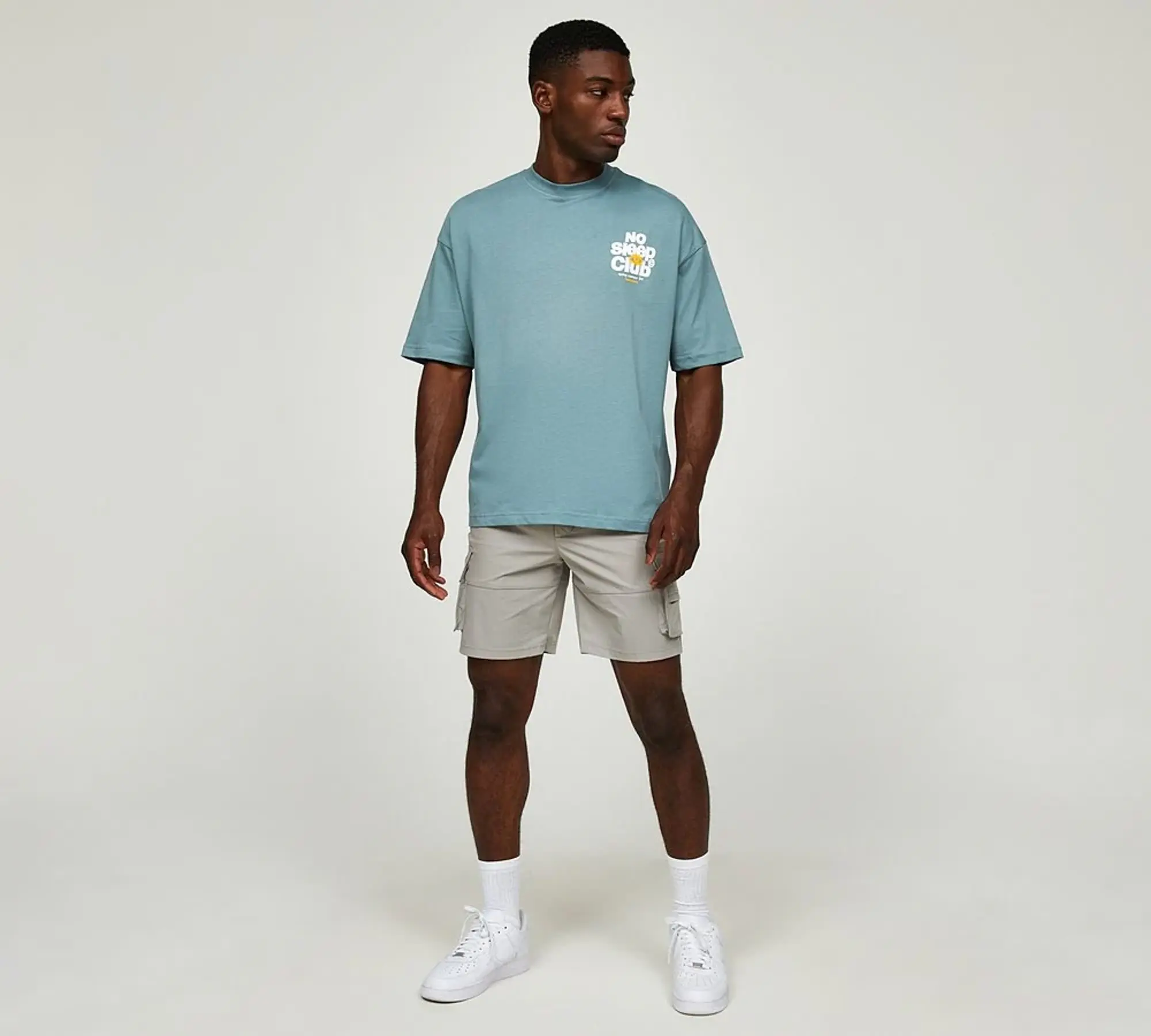 Faded Store No Sleep Club T-Shirt - Blue - Size S - Blue
