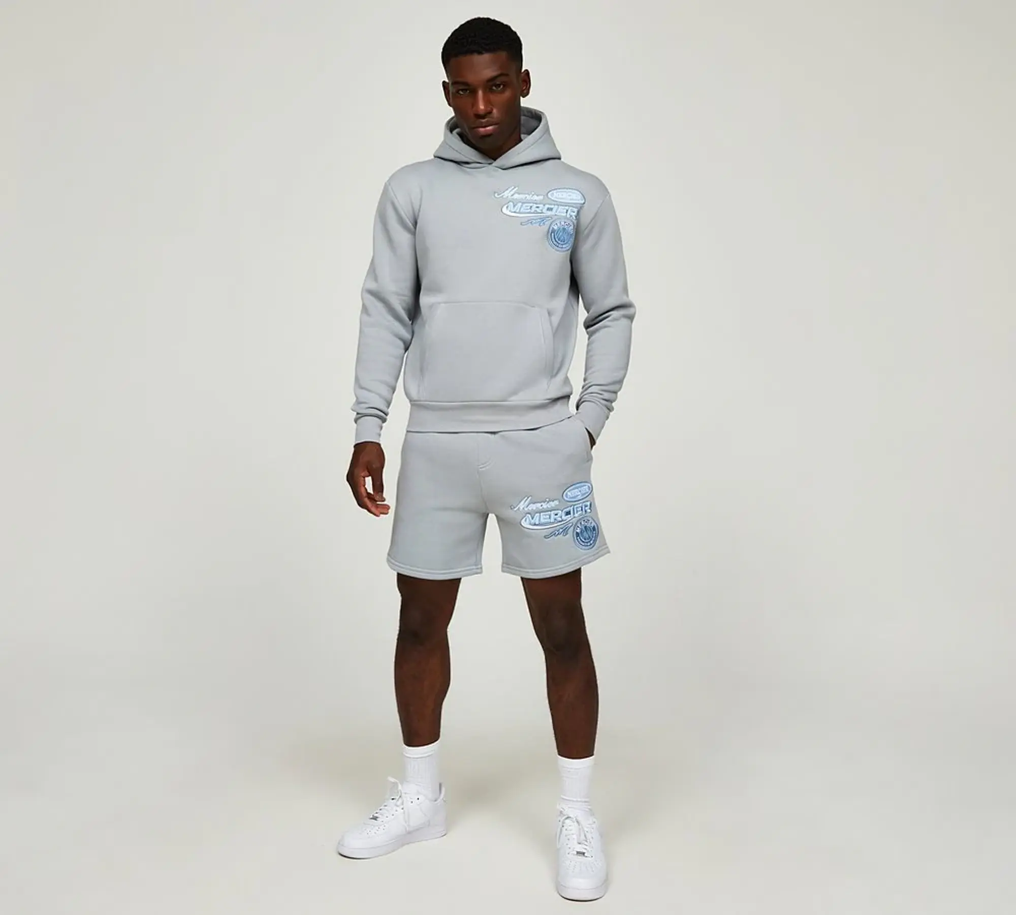 Mercier Racer Badge Overhead Hoodie - Grey - Size XL - Grey