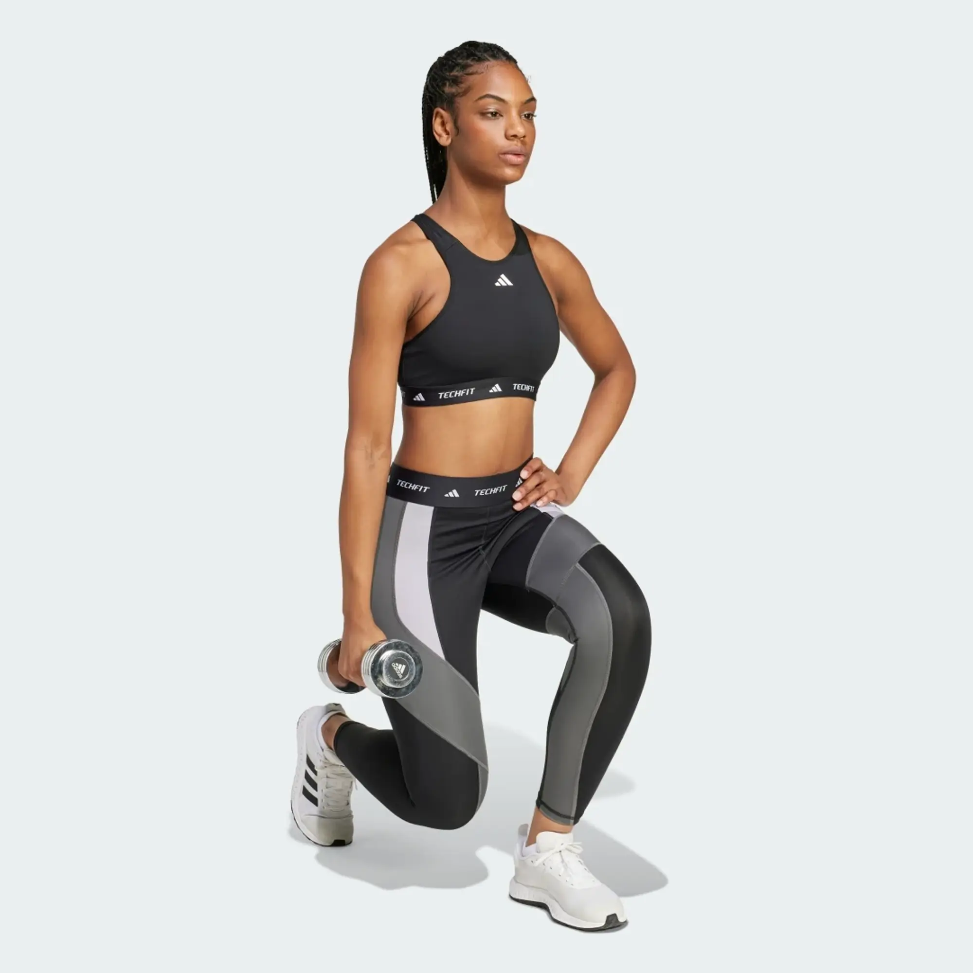 adidas  TECHFIT 7/8 Colorblock Leggings  women's Tights in Black
