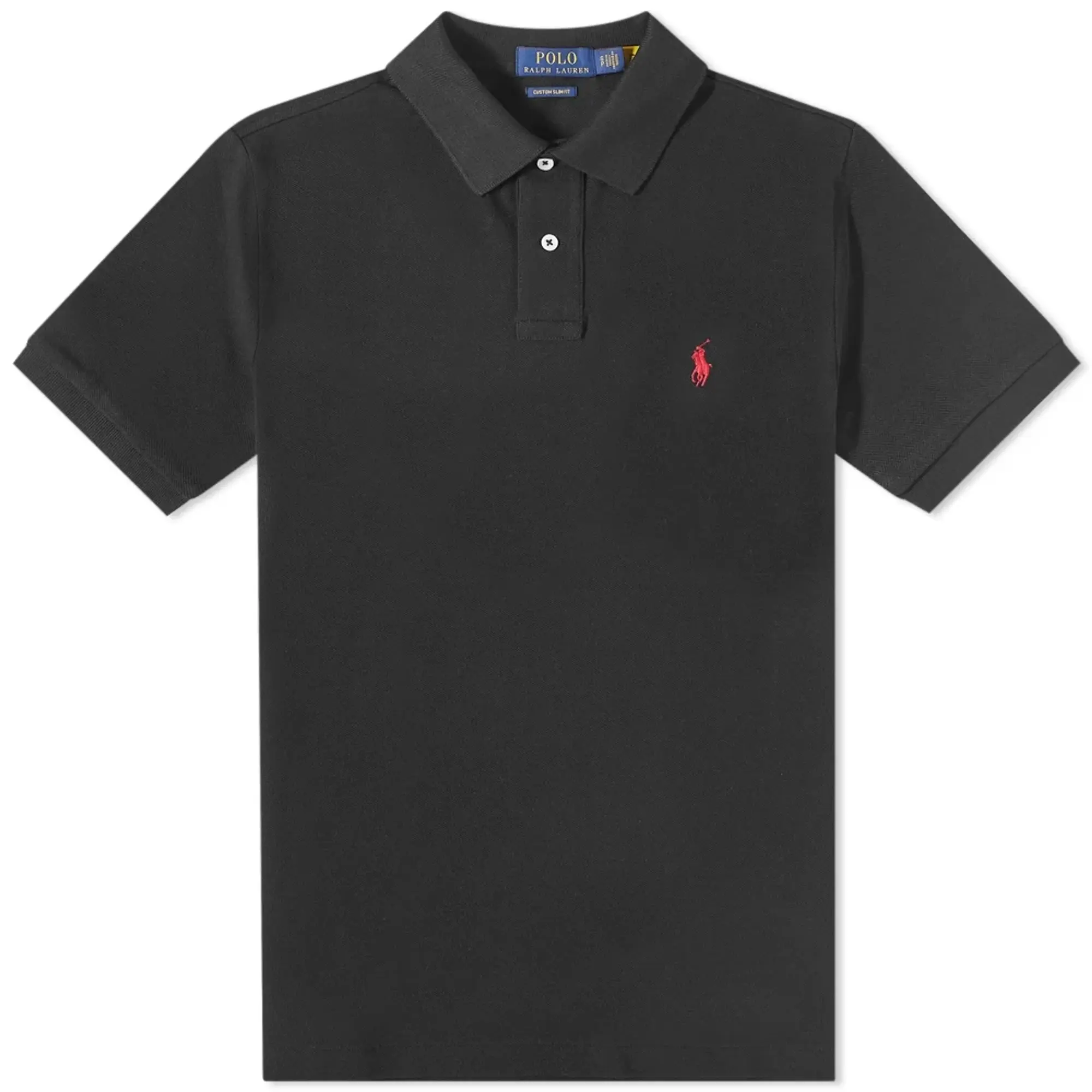 Polo Ralph Lauren  POLO AJUSTE DROIT EN COTON BASIC MESH LOGO PONY PLAYER  men's Polo shirt in Black