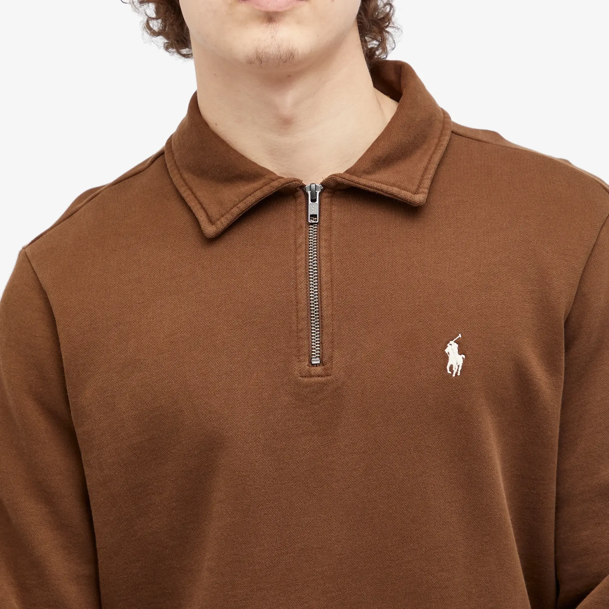 Polo Ralph Lauren Men's Loopback Fleece Quarter-Zip Sweatshirt Pale Russet