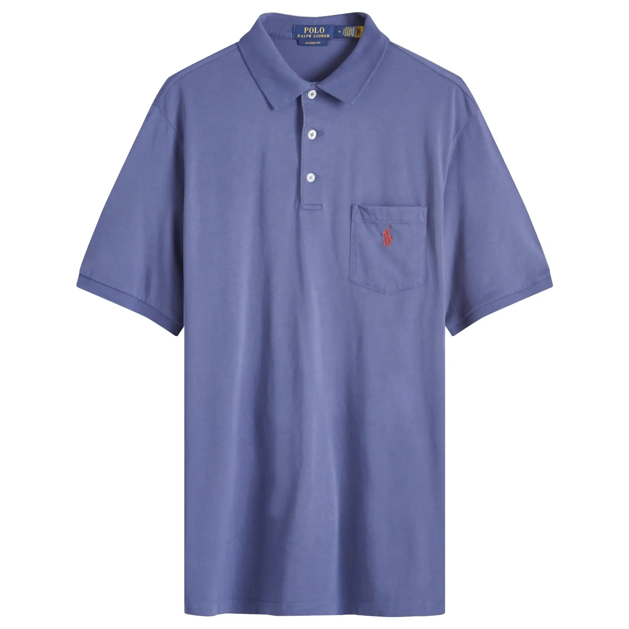 Polo Ralph Lauren  POLO EN JERSEY AVEC POCHE  men's Polo shirt in Blue