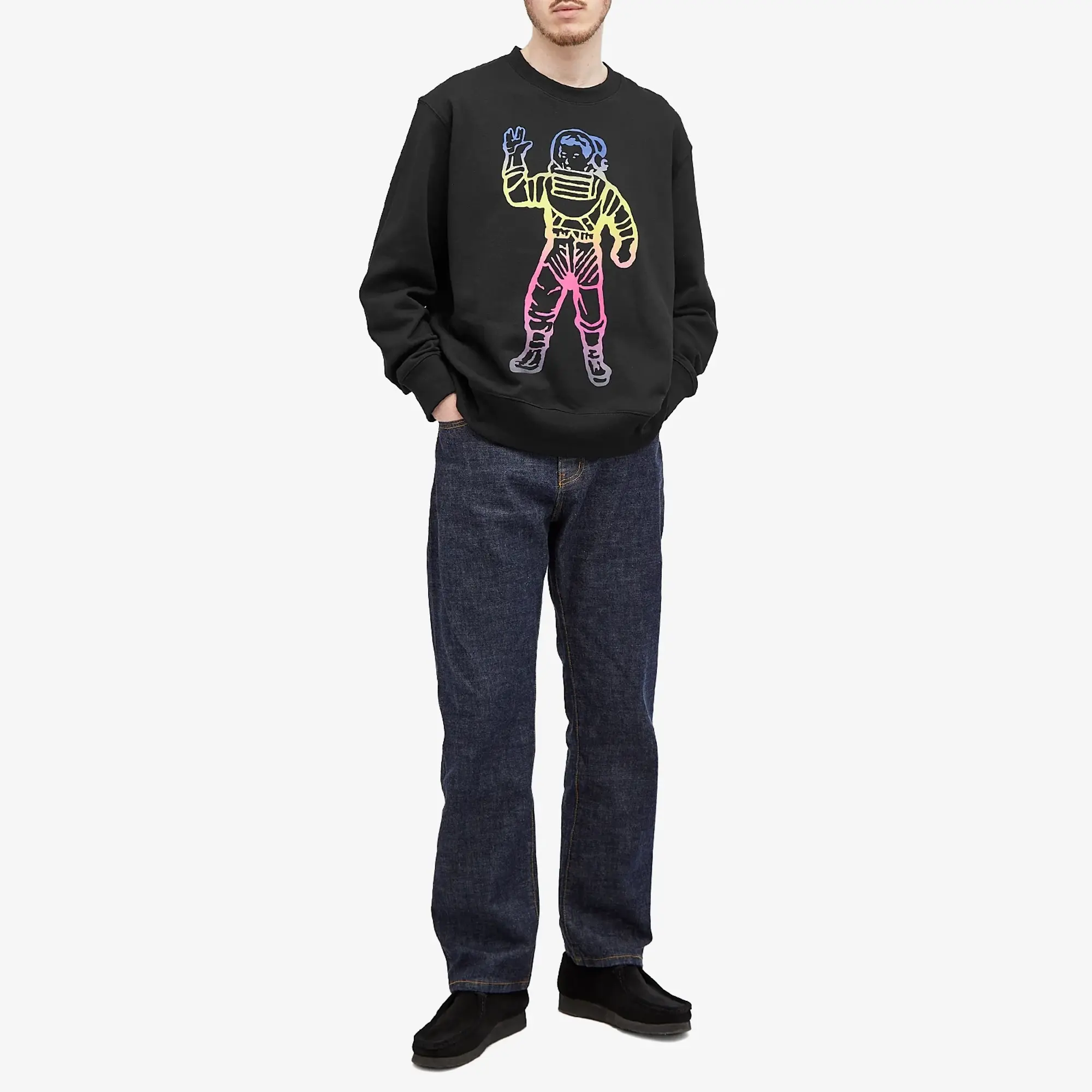 Billionaire Boys Club Men's Standing Astro Crewneck Sweatshirt Black