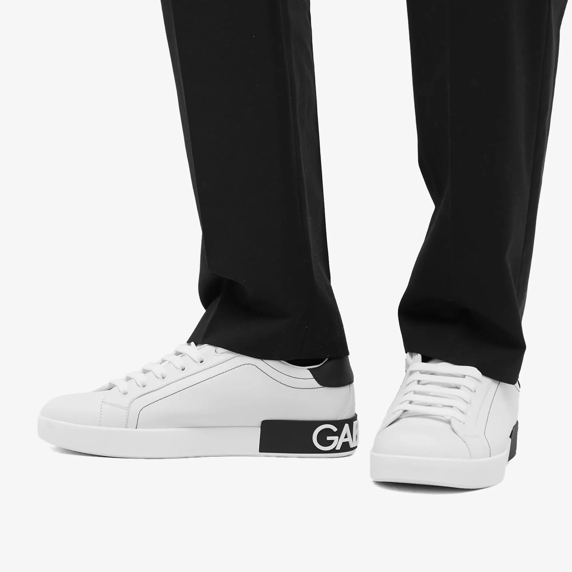 Dolce & Gabbana Men's Portofino Sneaker White/Black | CS2216AH526