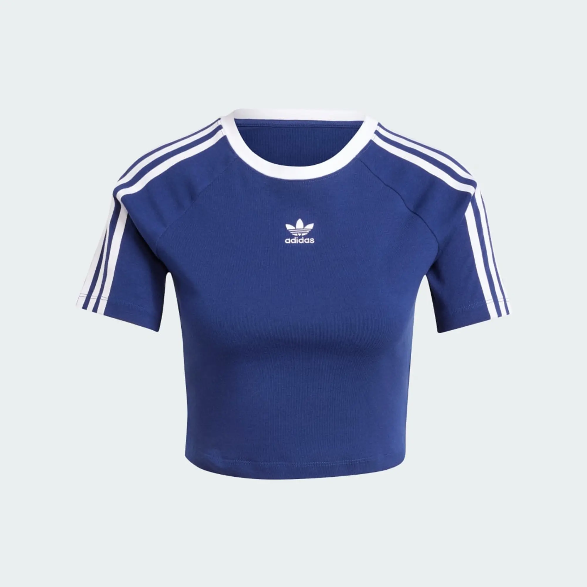 Adidas Women's 3 Stripe Baby T-Shirt Dark Blue